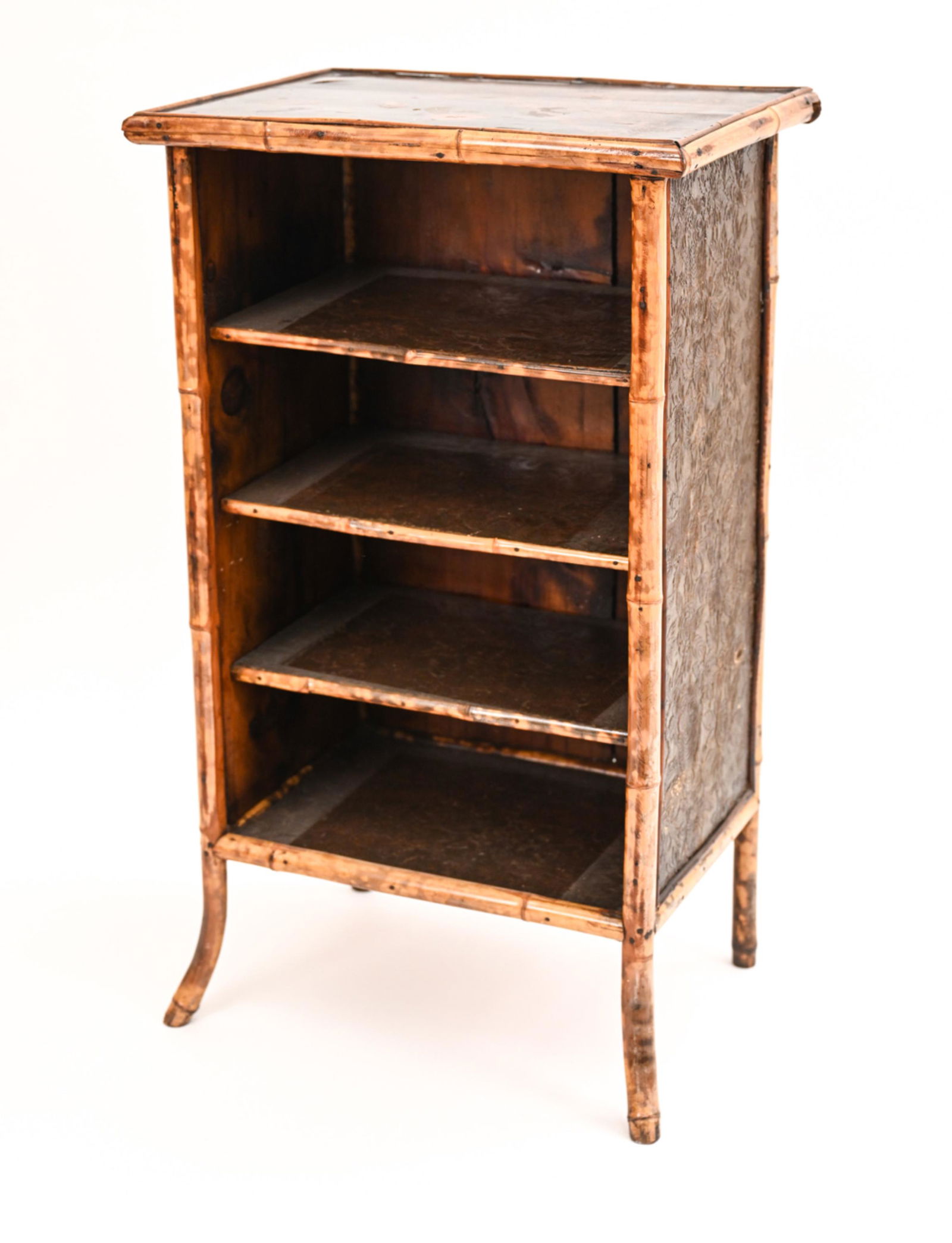 VICTORIAN TORTOISESHELL BAMBOO BOOKSHELF (1 of 7)