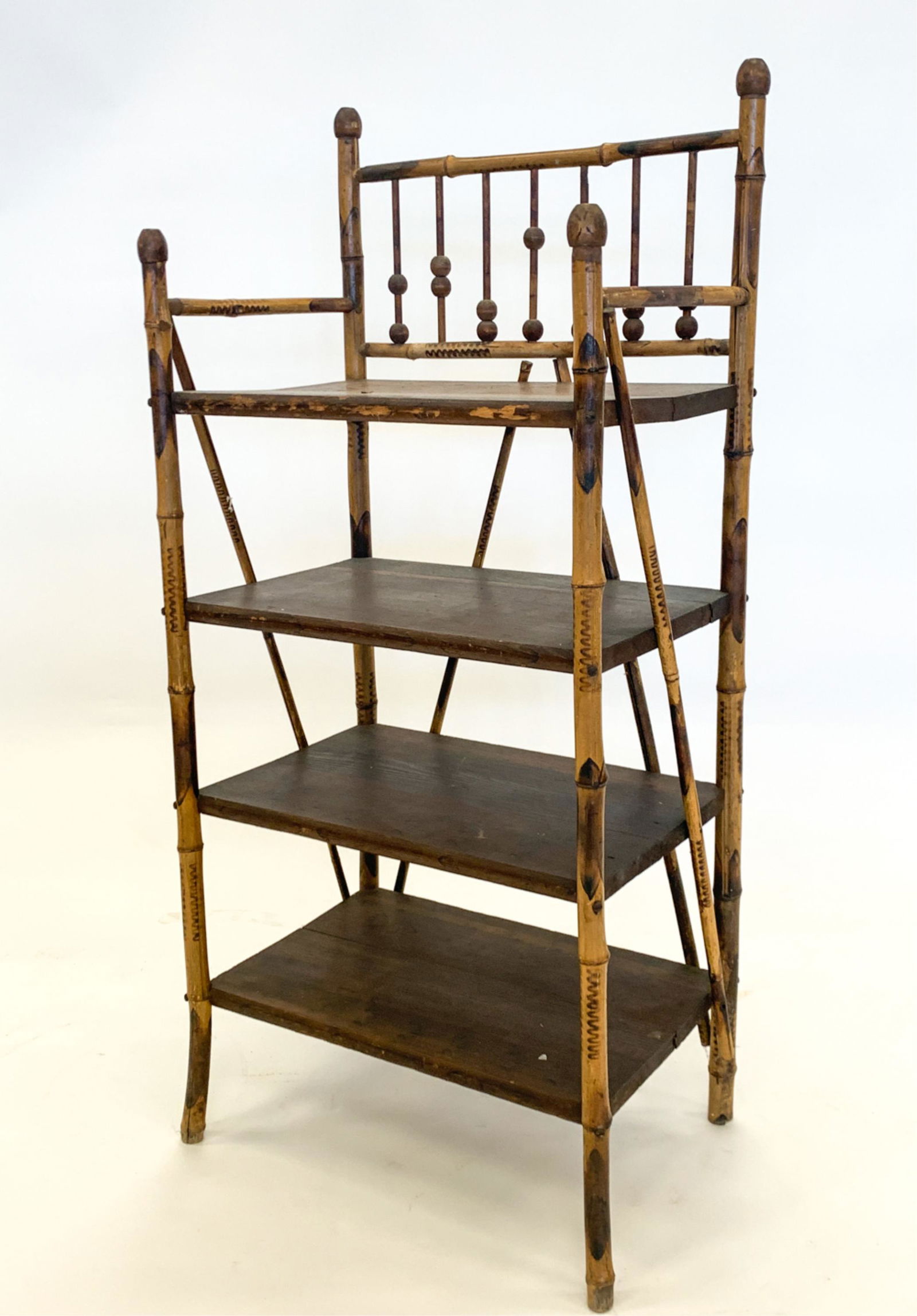 VICTORIAN BAMBOO STICK & BALL ETAGERE (1 of 10)