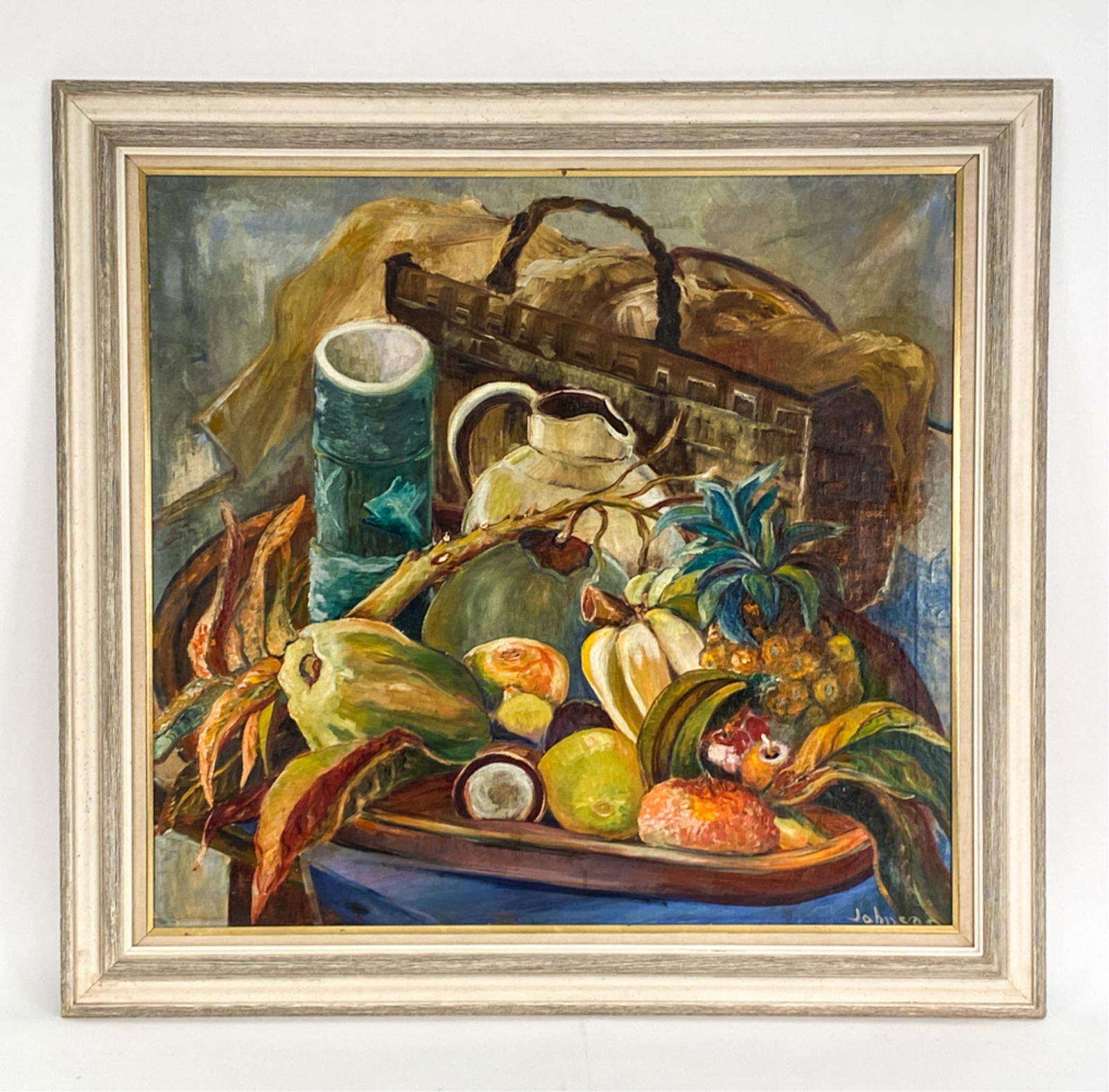 LARGE MODERN TROPICAL STILL LIFE O/C (1 of 16)