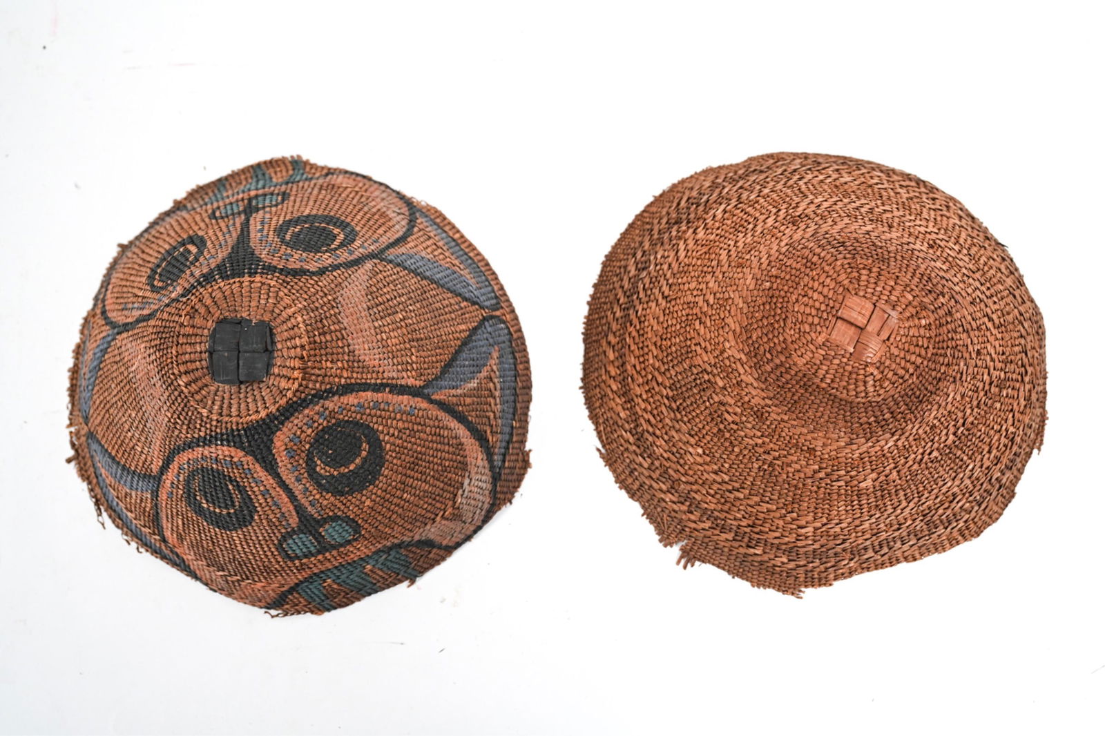 (2) NORTHWEST COAST NATIVE AMERICAN WOVEN HATS (1 of 5)