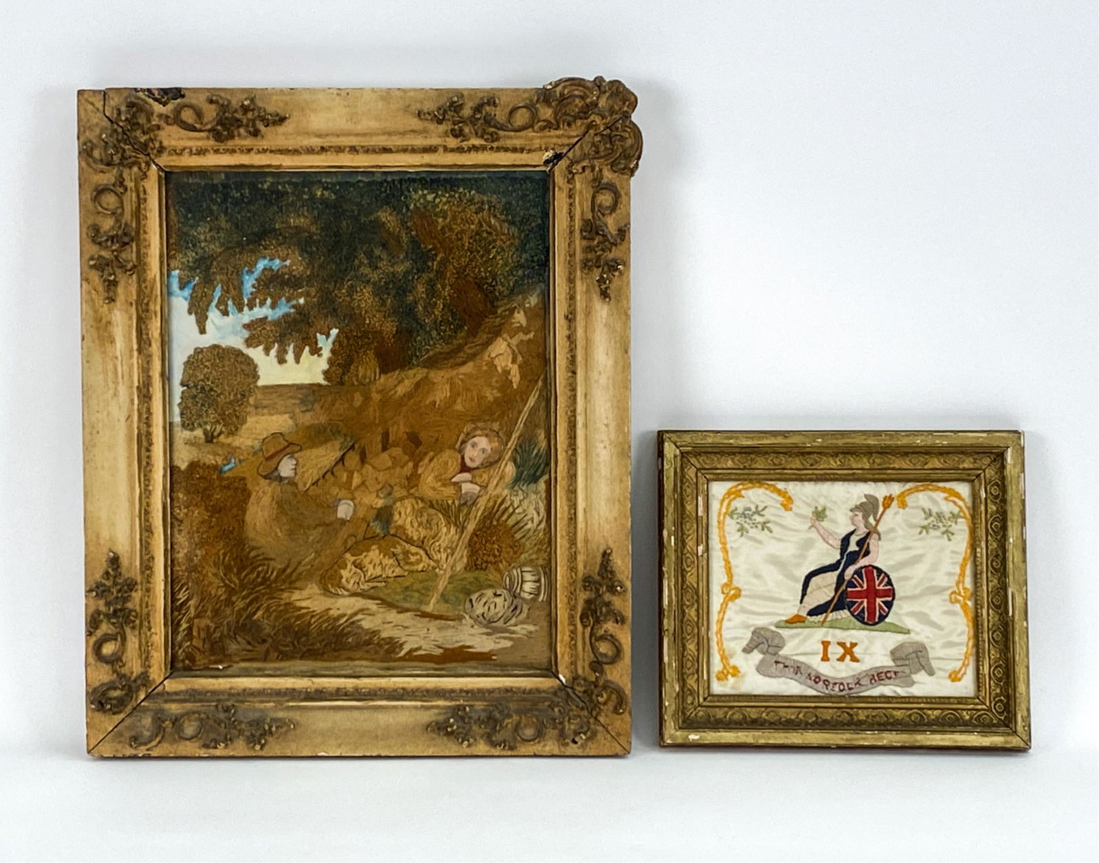 19TH C. GENRE WOOLWORK & BRITANNIA NEEDLEWORK (1 of 16)