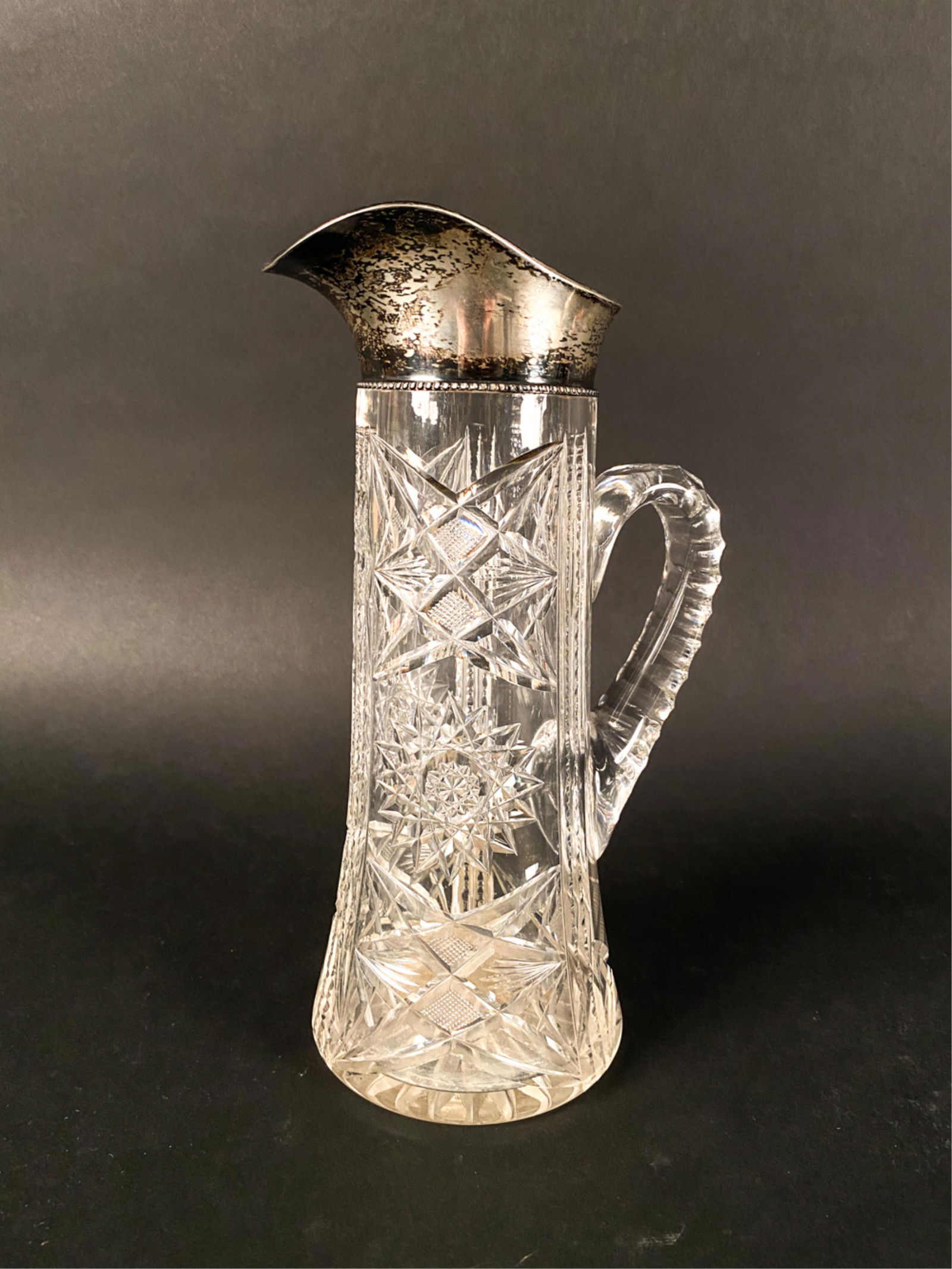 CUT CRYSTAL & STERLING PITCHER (1 of 8)