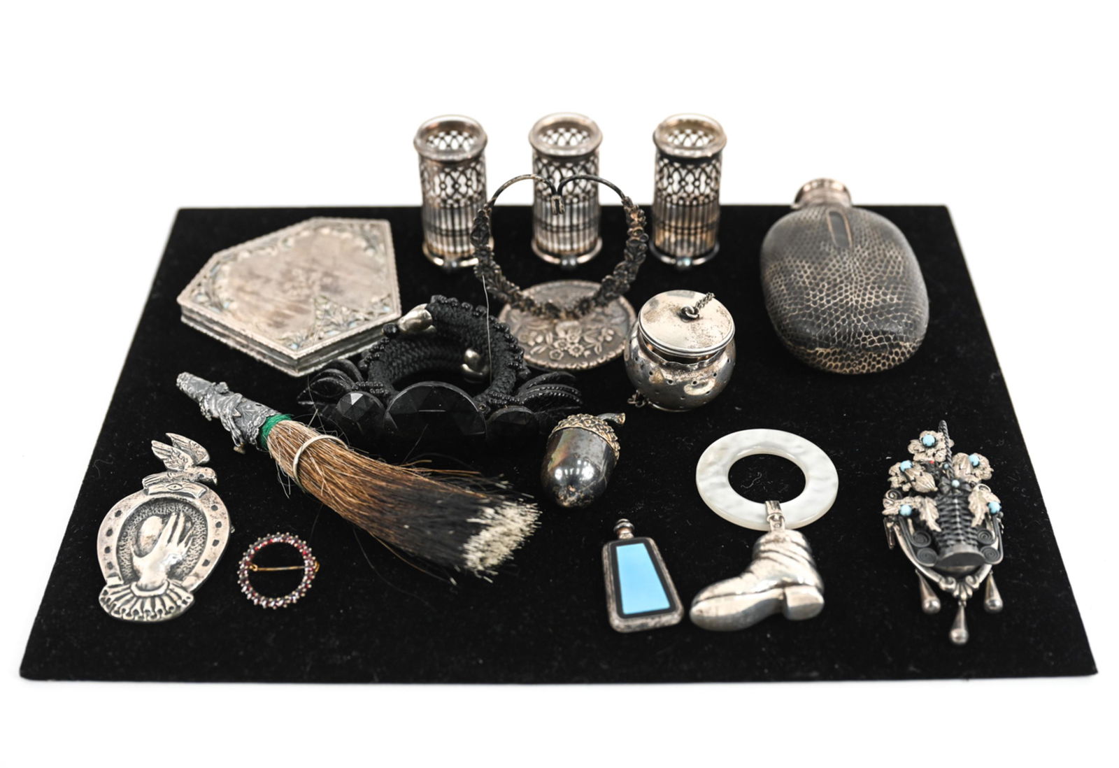 ANTIQUE STERLING SILVER ACCESSORIES GROUPING (1 of 20)