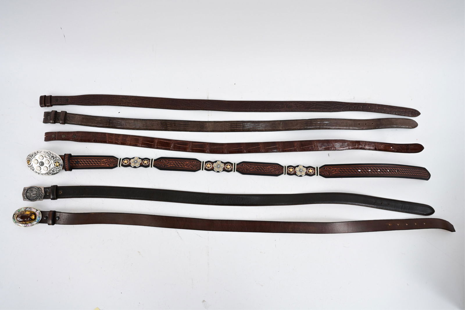 VINTAGE BELTS INCL. STERLING BUCKLE, SIZE 36 (1 of 16)