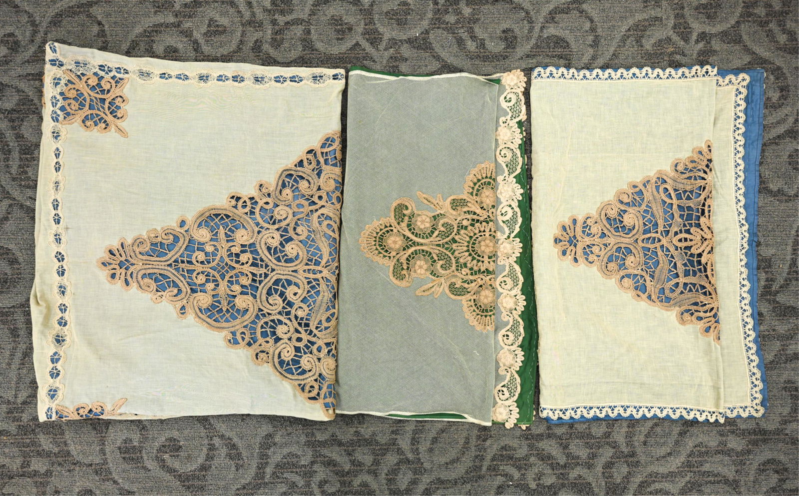 (3) ANTIQUE NEEDLE LACE TEXTILES (1 of 12)
