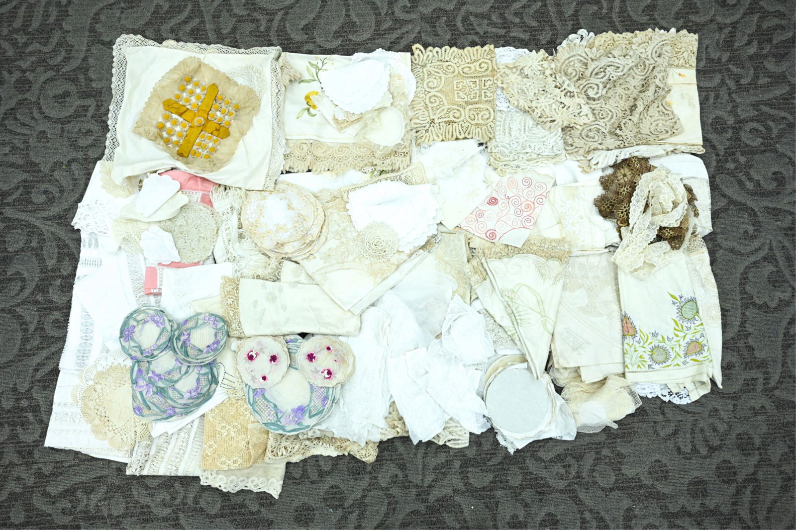 ANTIQUE LACE & NEEDLEWORK TEA LINENS & ACCENTS (1 of 16)