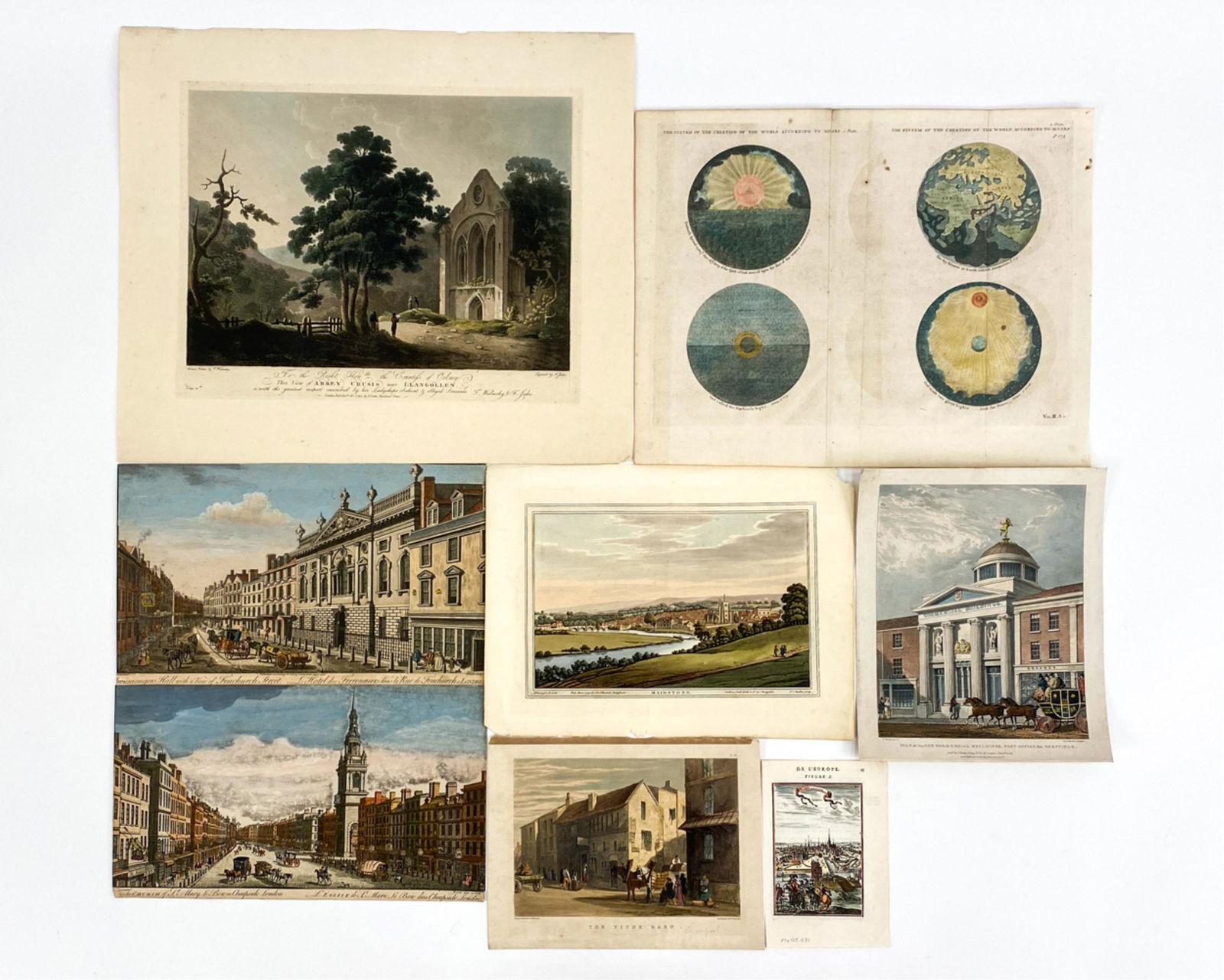 (8) 17TH-19TH C. COLORED ENGRAVINGS, ETC. (1 of 19)