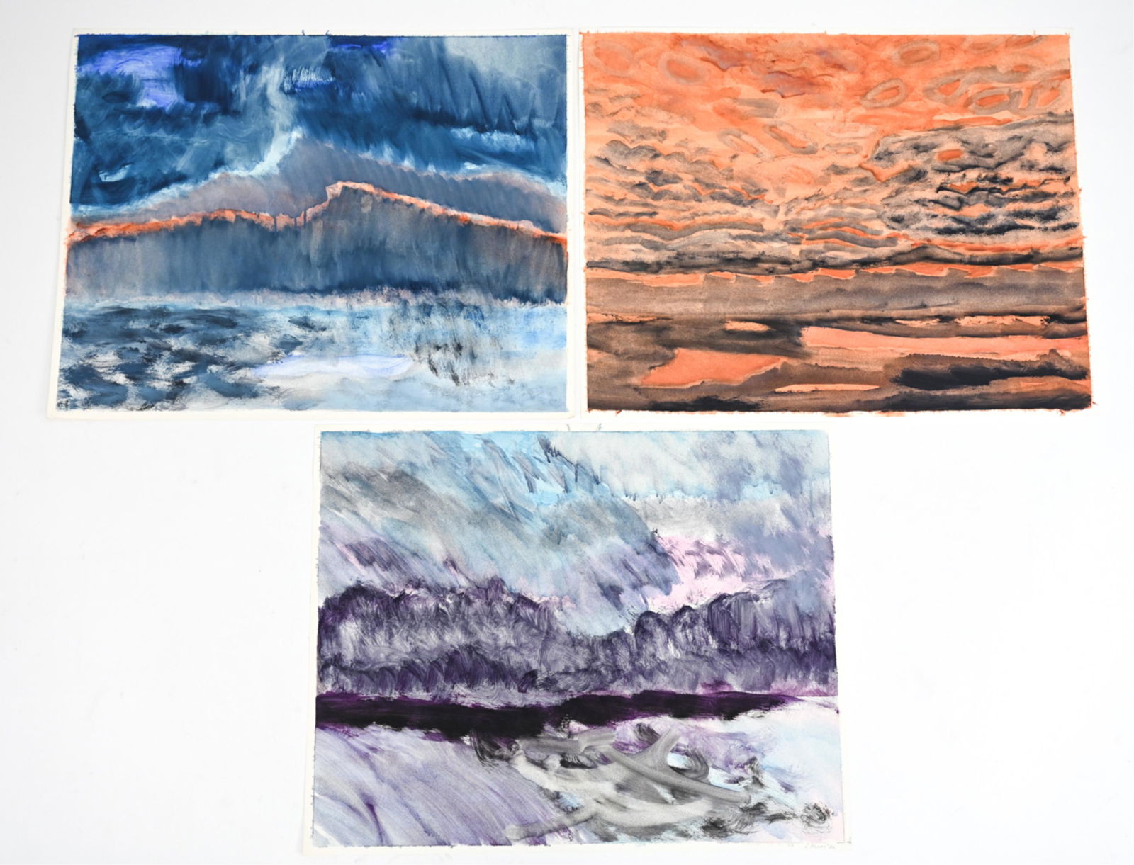 (3) ELAINE KAUFMAN FEINER OILS ON PAPER (1 of 11)