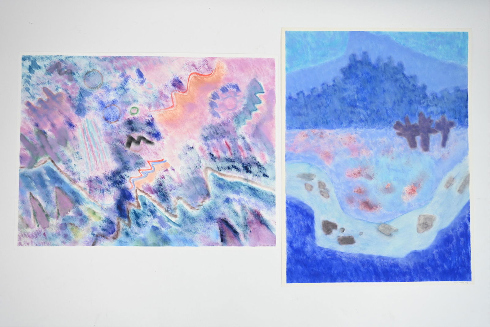 (2) ELAINE KAUFMAN FEINER OILS ON PAPER (1 of 16)