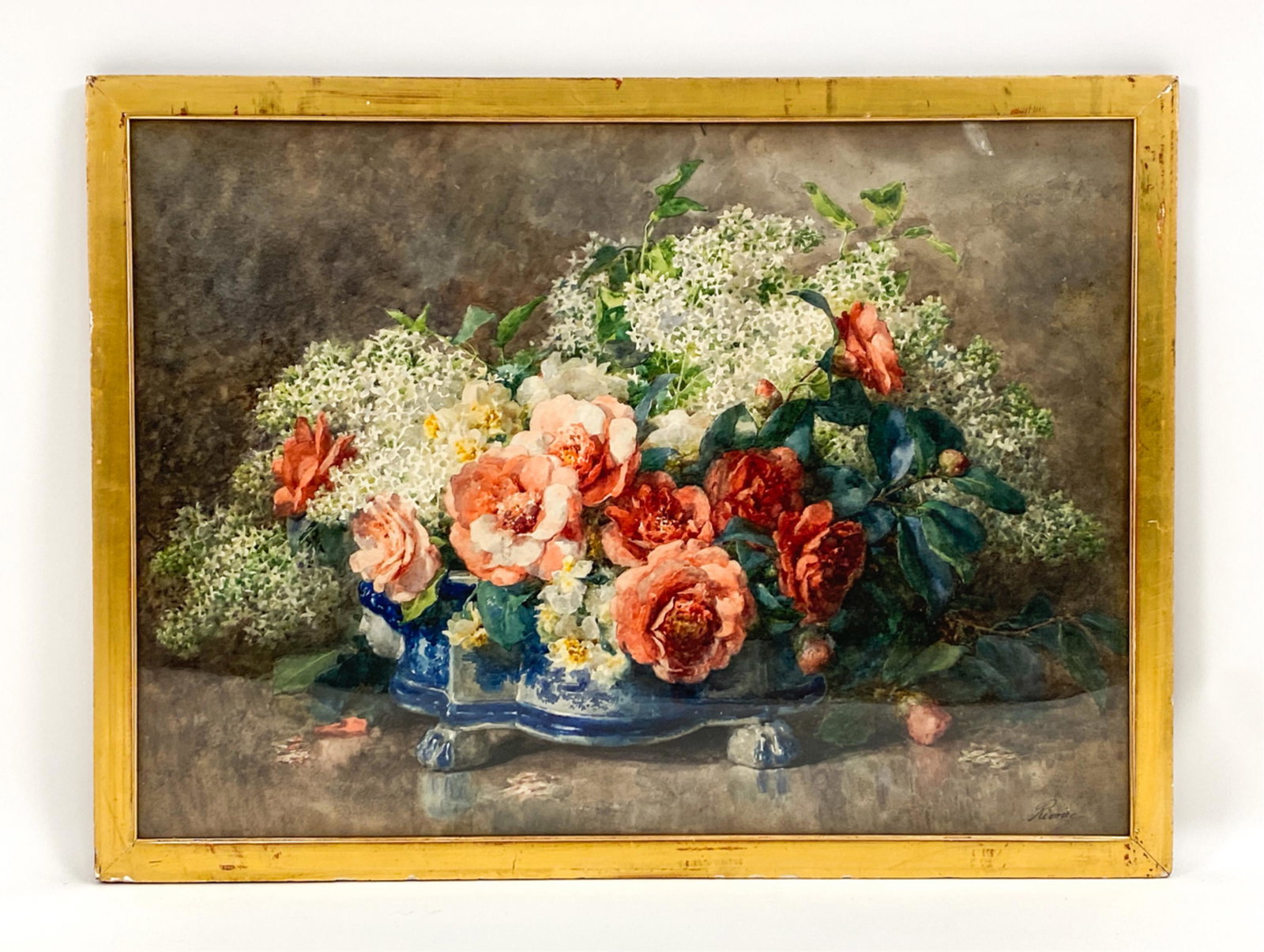 RIVOIRE 19TH C. FRENCH LARGE STILL LIFE WATERCOLOR (1 of 8)