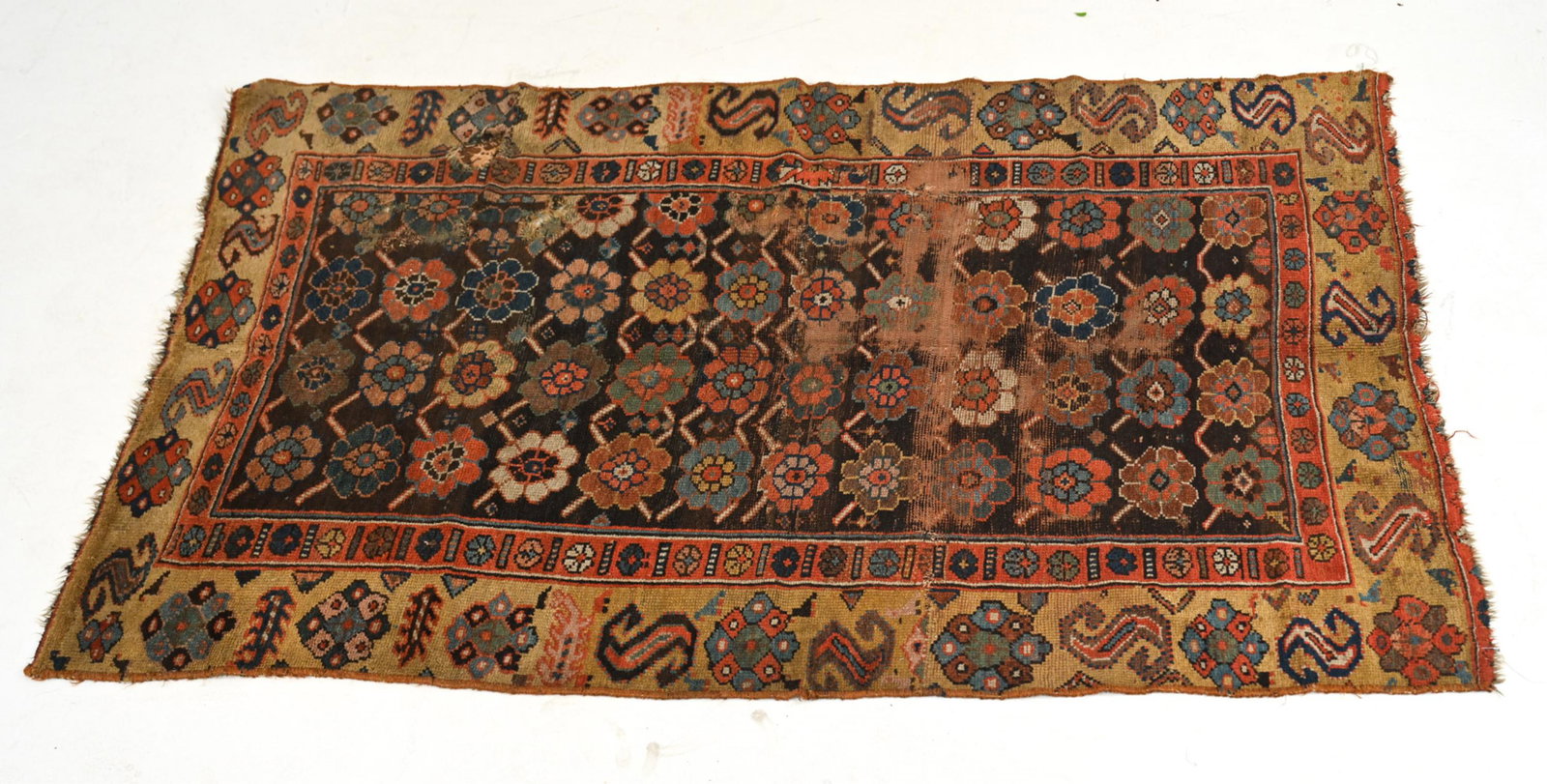 ANTIQUE 19TH C. KURDISH RUG FRAGMENT (1 of 18)