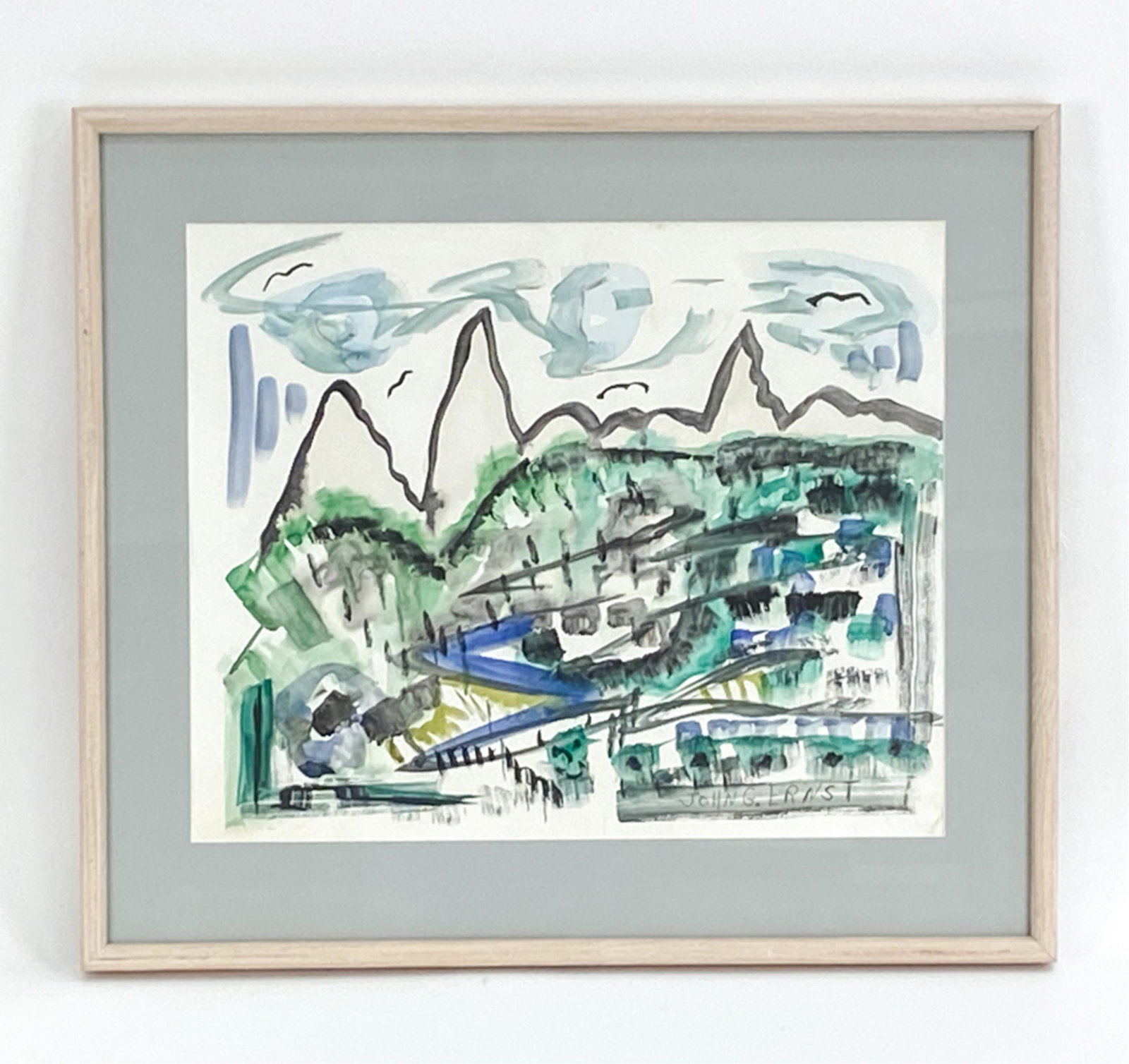 JOHN G. ERNST WOODSTOCK, NY (1920-1995) WATERCOLOR (1 of 11)