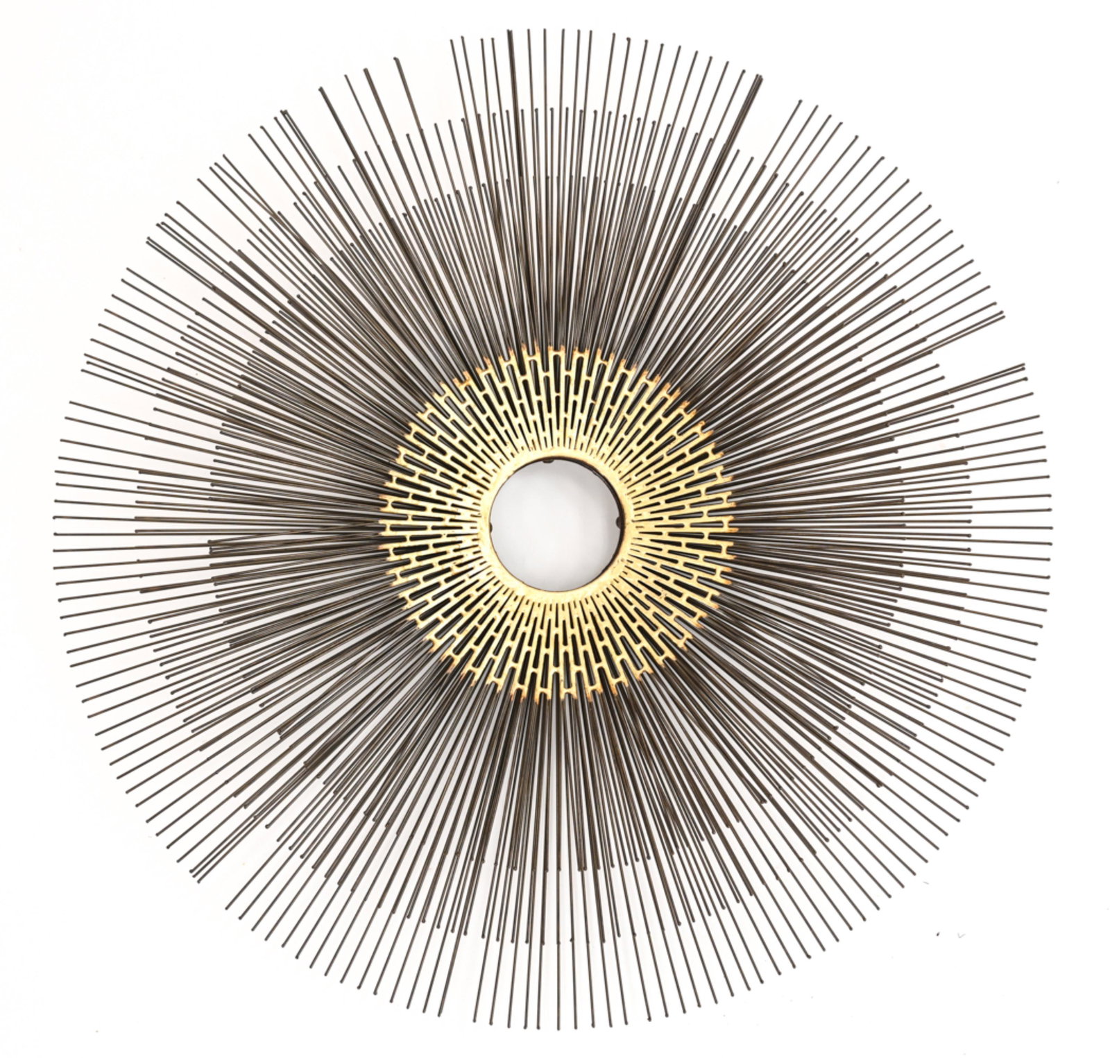 WELDED IRON SUNBURST WALL SCULPTURE (1 of 8)