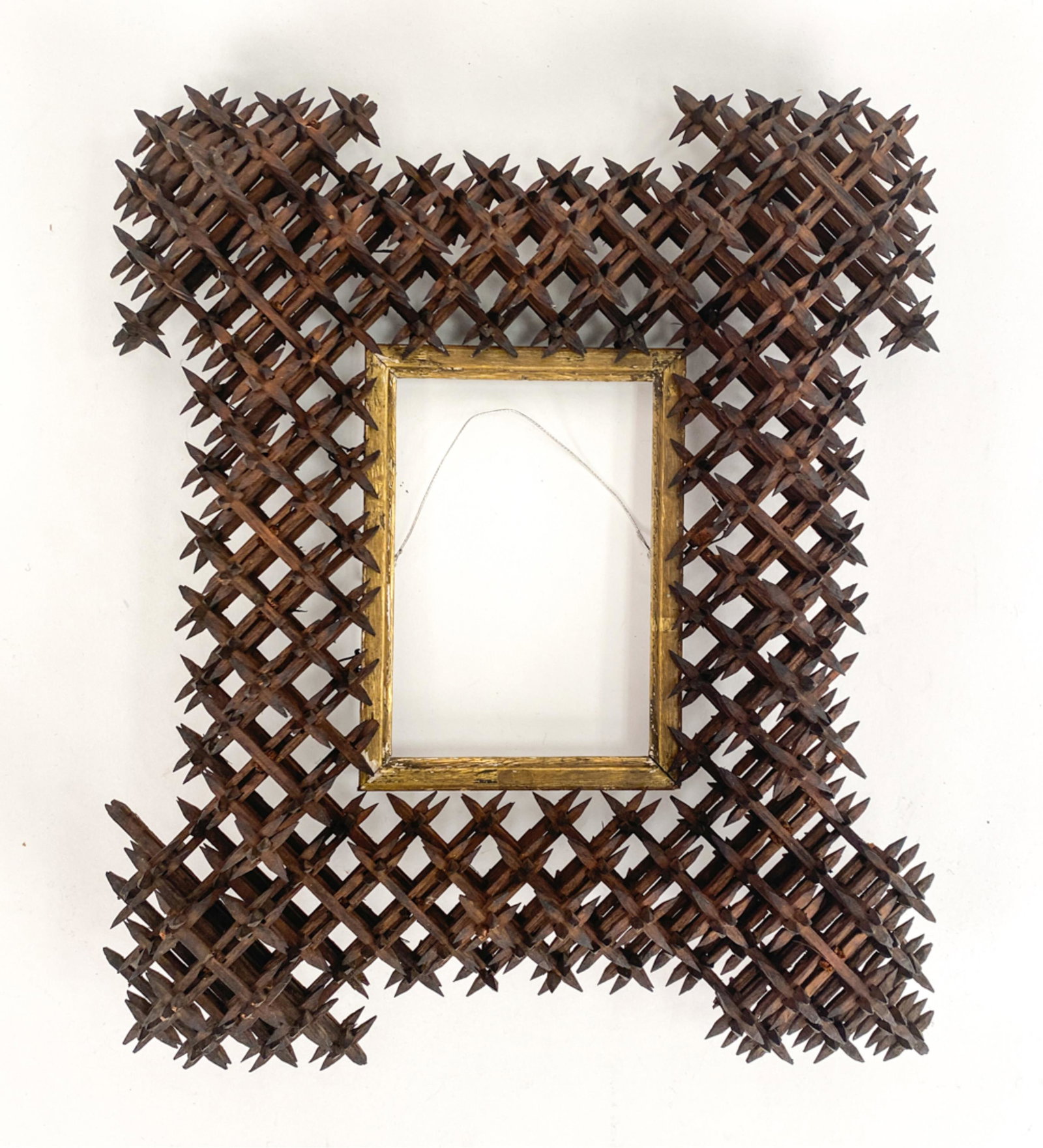 19TH C. TRAMP ART FRAME (1 of 10)