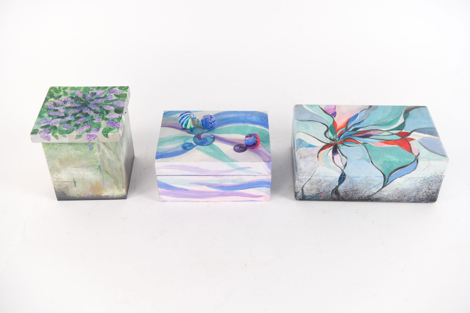 (3) DONNA MARXER PAINTED POETRY & SCULPTURE BOXES (1 of 19)