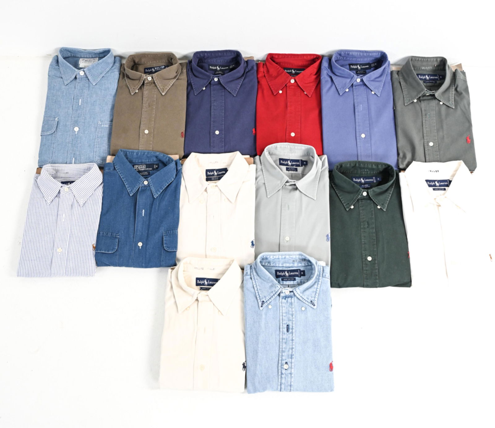 (14) VINTAGE RALPH LAUREN BUTTON-DOWN SHIRTS, S/M (1 of 19)