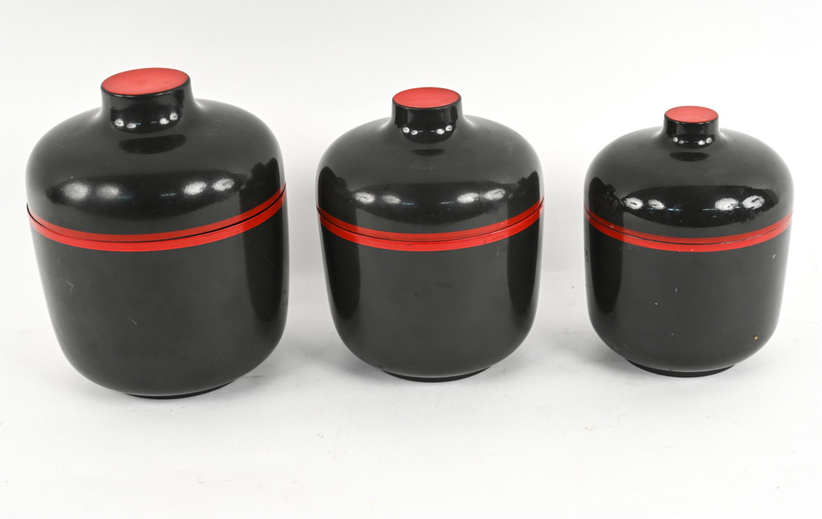 (3) MODERN JAPANESE LACQUERED NESTING BOXES (1 of 12)