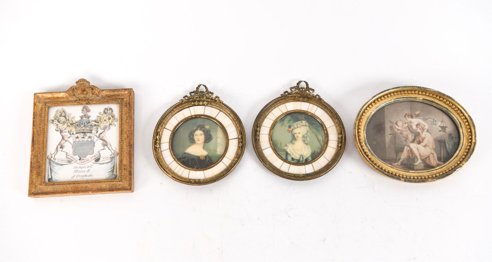 (4) ANTIQUE MINIATURES INCL. SIGNED PORTRAITS (1 of 13)