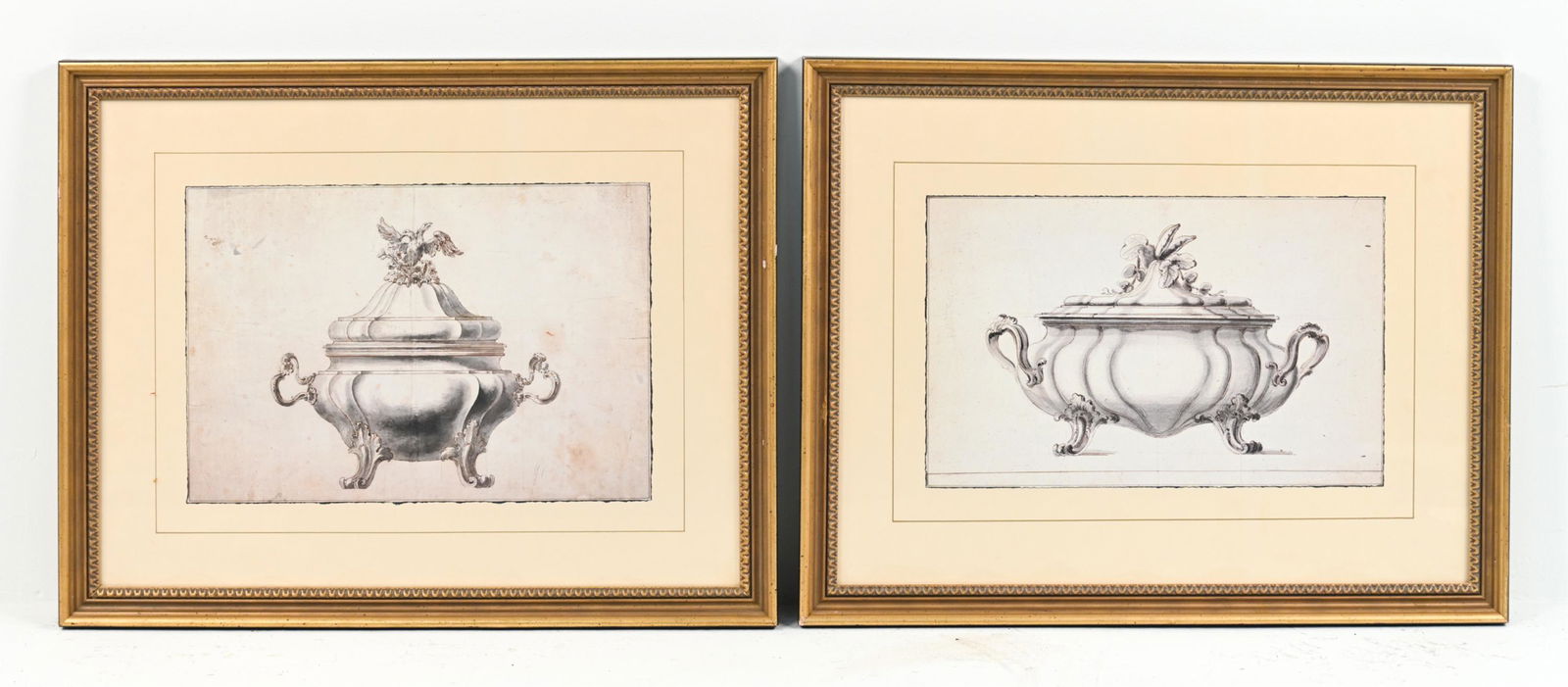 (2) CONTEMPORARY FRAMED PRINTS, SILVER SERVICE (1 of 16)