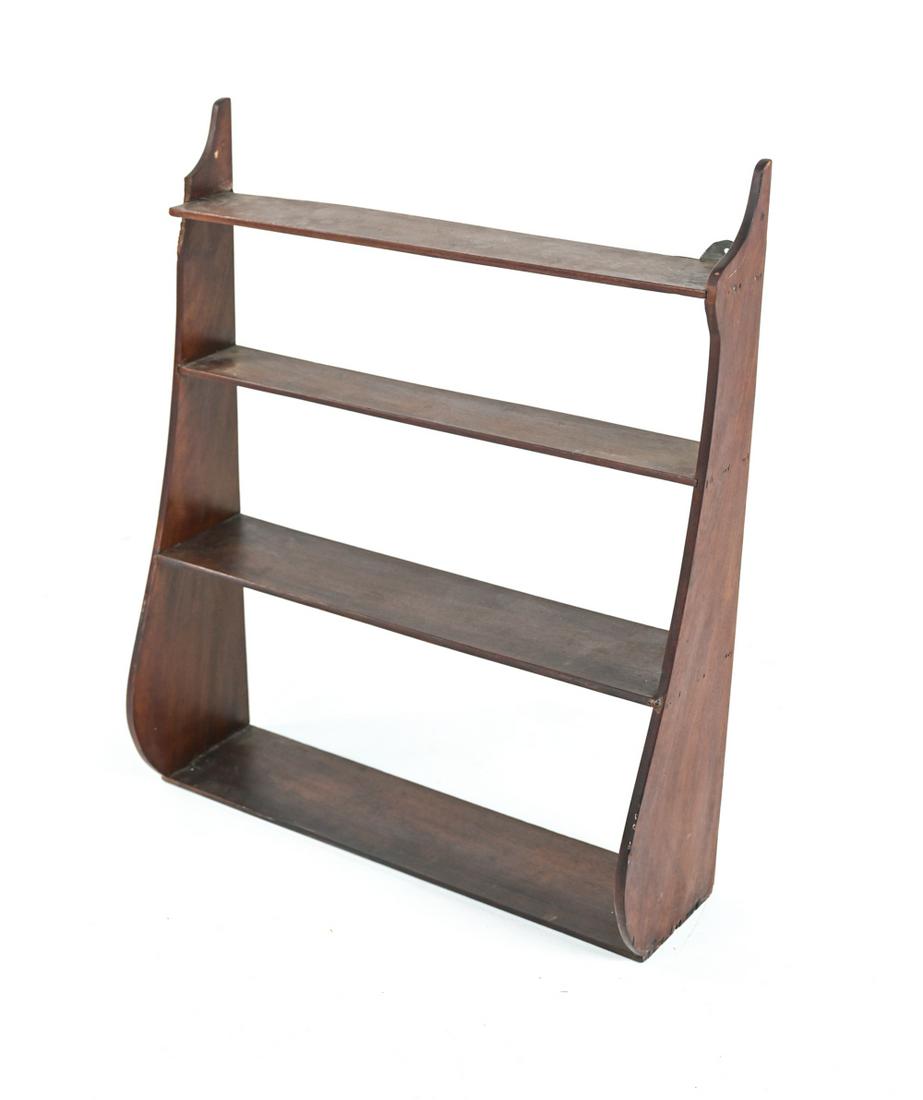 VINTAGE CARVED WOOD WALL SHELF, AS IS (1 of 10)