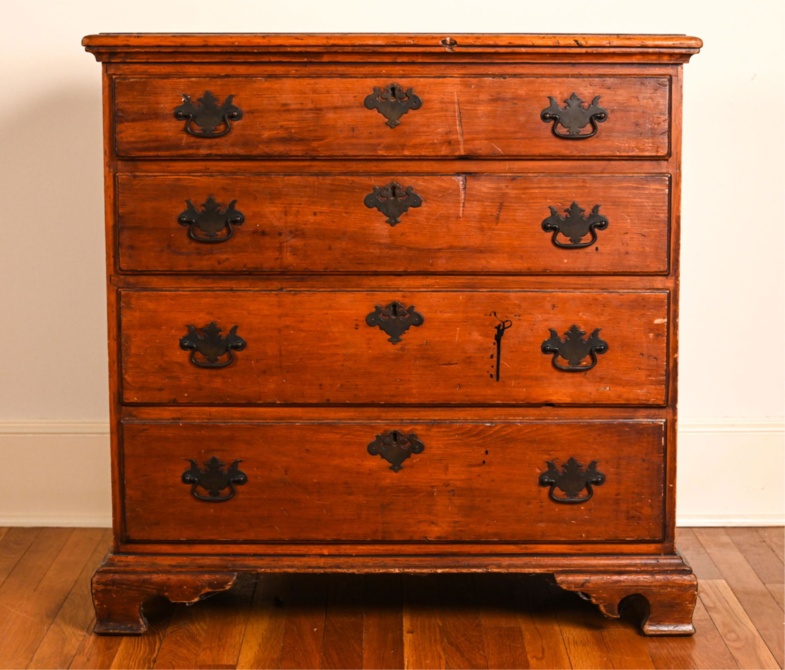 19TH C. PINE CHEST OF DRAWERS (1 of 12)