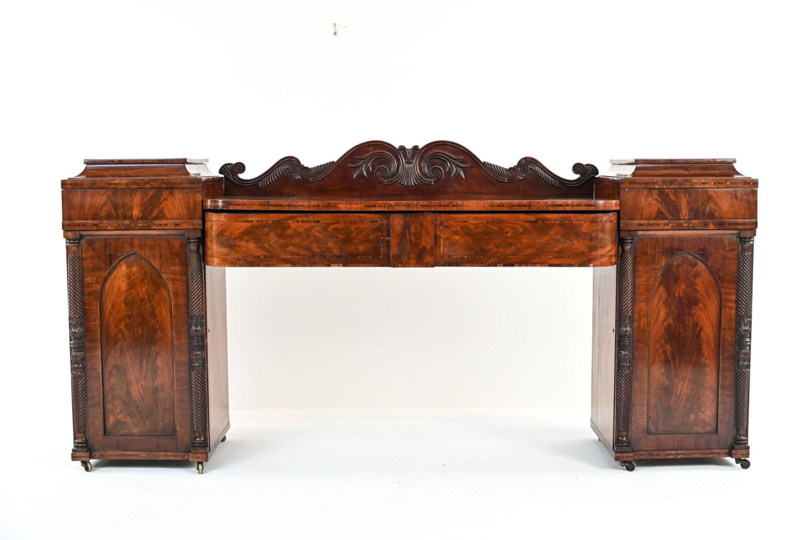 ANTIQUE ENGLISH GEORGIAN MAHOGANY SIDEBOARD (1 of 20)