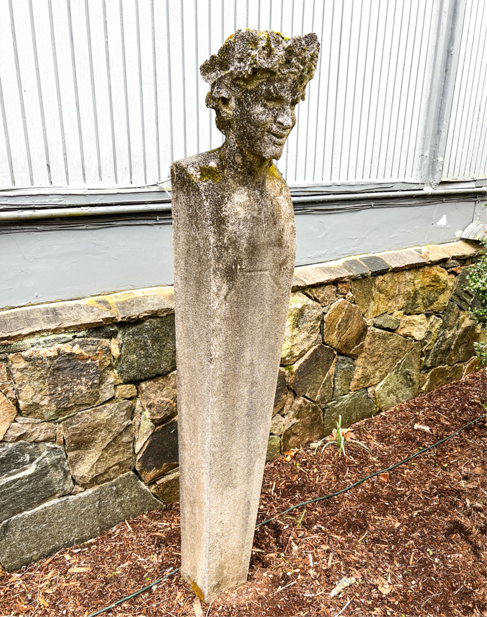 VINTAGE CEMENT GARDEN BUST (1 of 10)