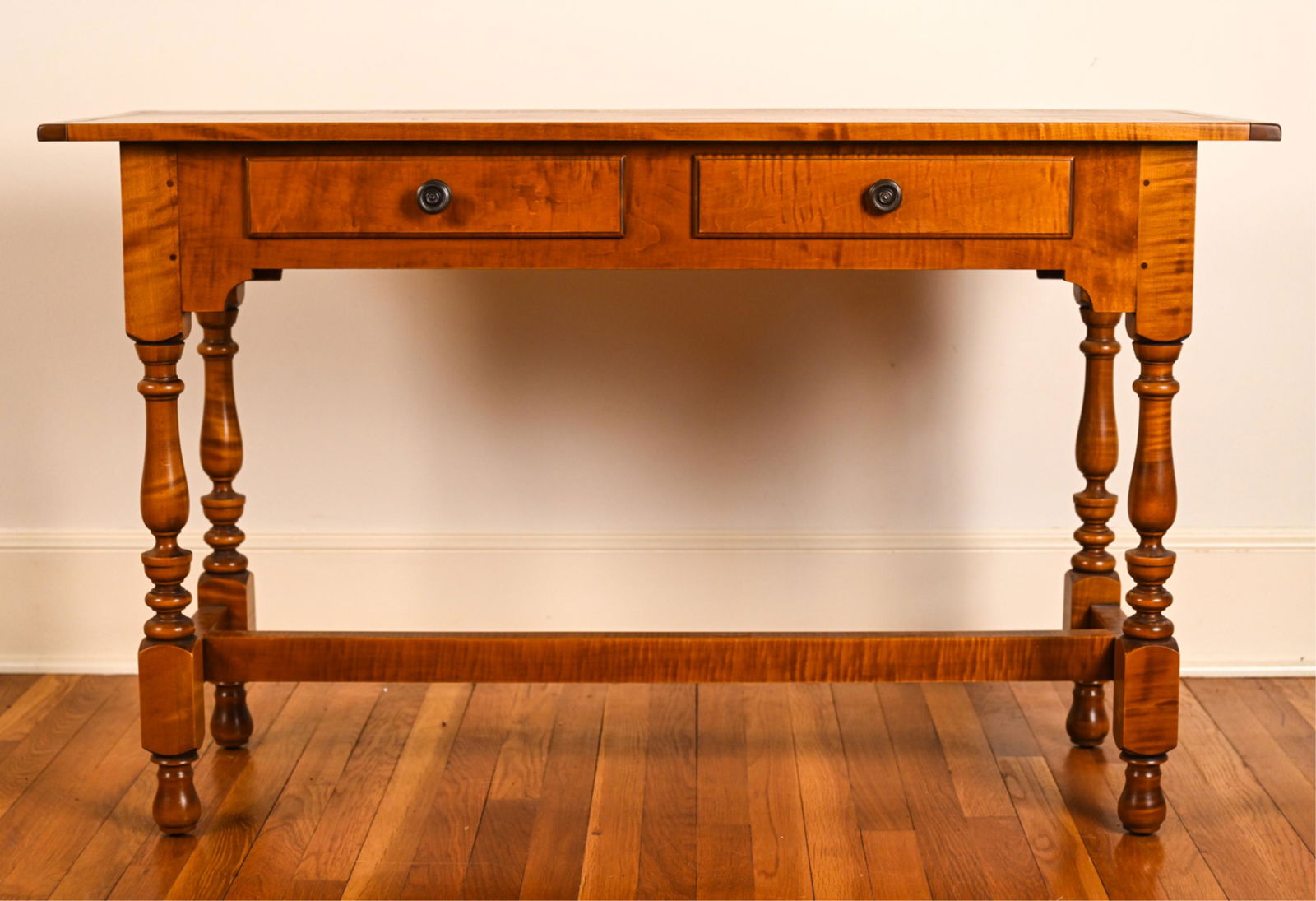 ELDRED WHEELER TIGER MAPLE CONSOLE TABLE (1 of 15)