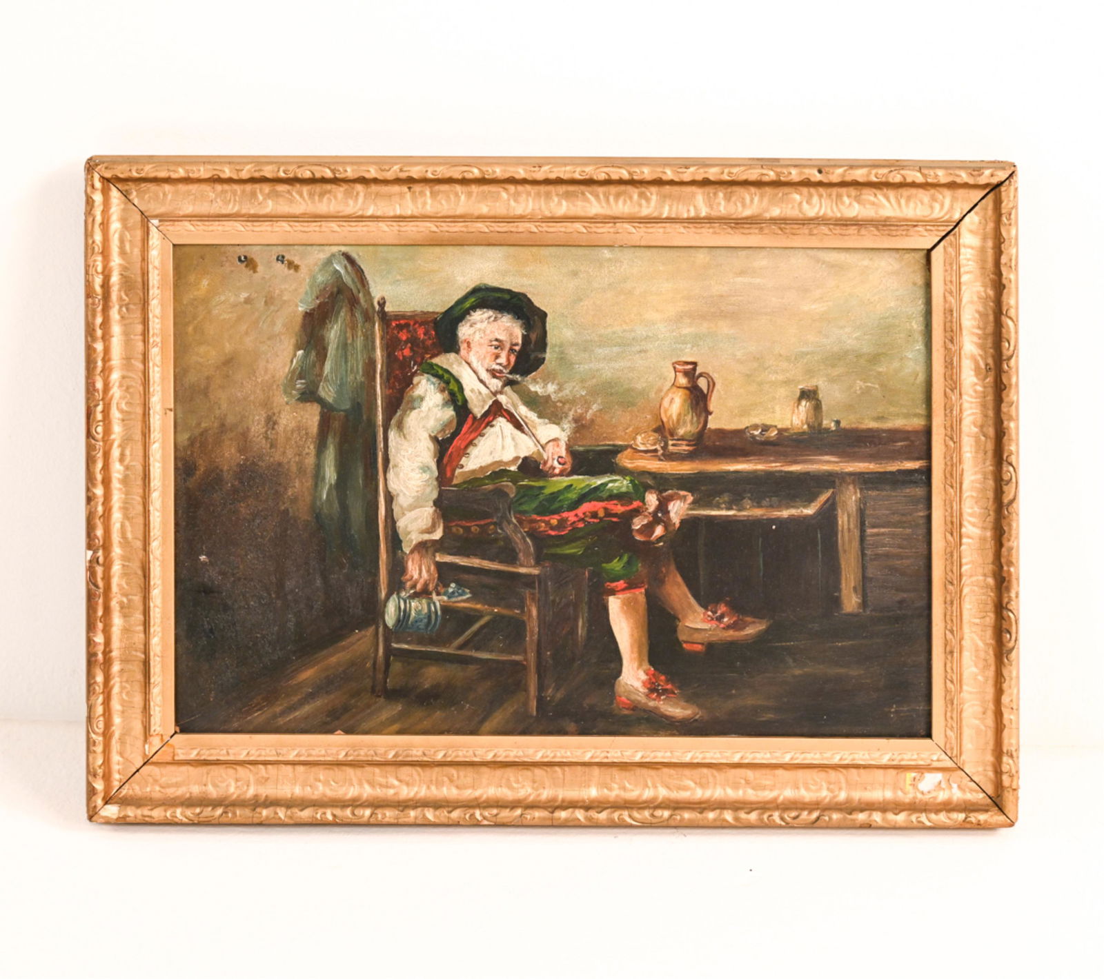 EARLY 20TH C. OIL ON BOARD GENRE SCENE (1 of 14)