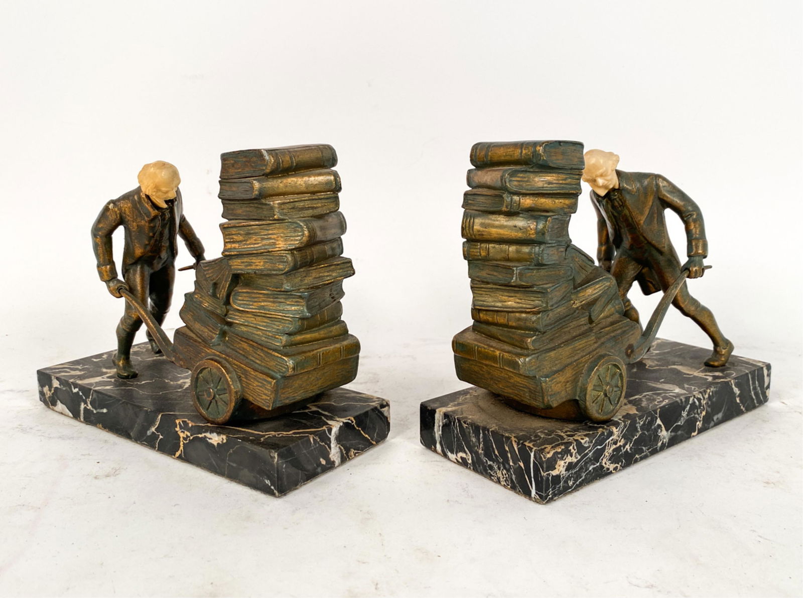 PAIR OF FIGURAL BOOKENDS (1 of 12)