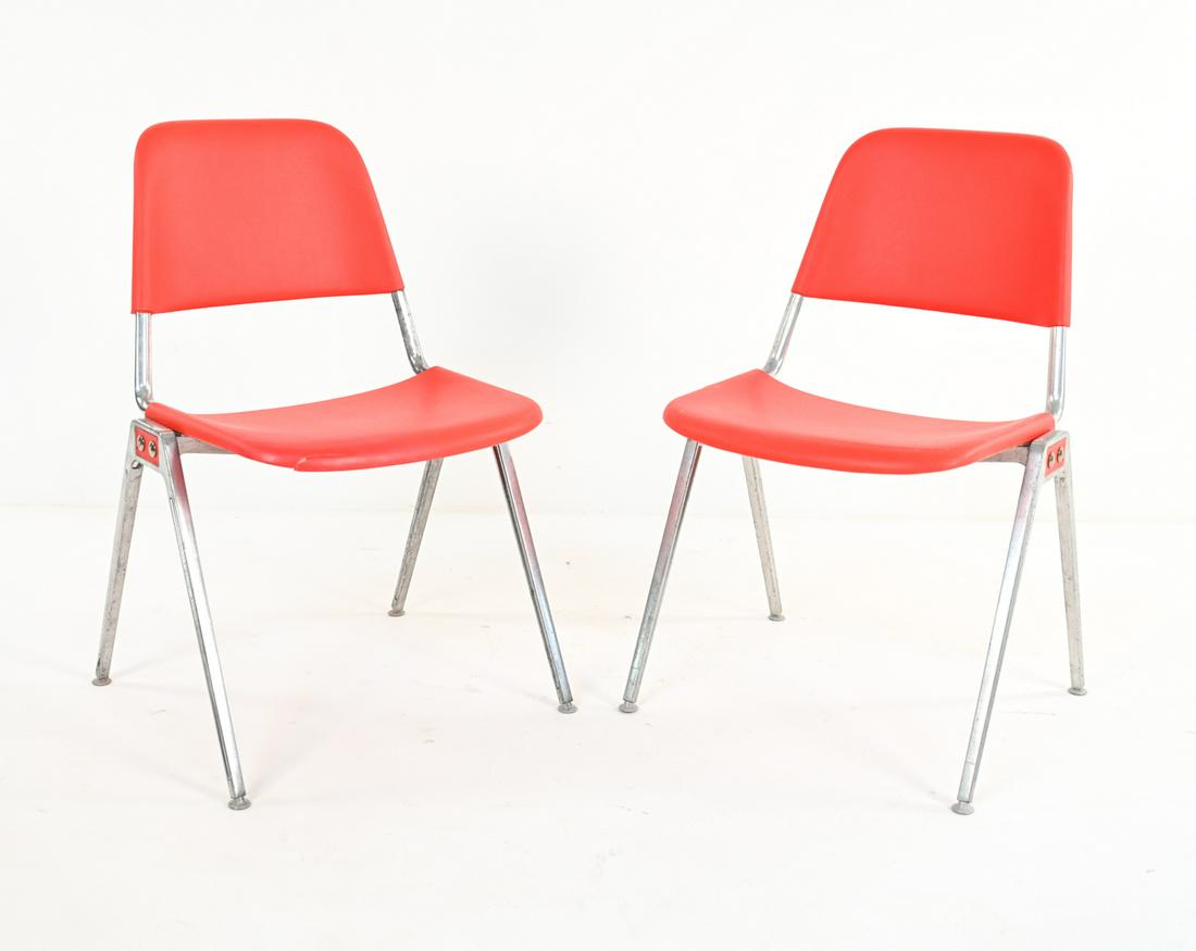 PAIR KNOLL DON ALBINSON 1601 STACKING CHAIRS (1 of 11)