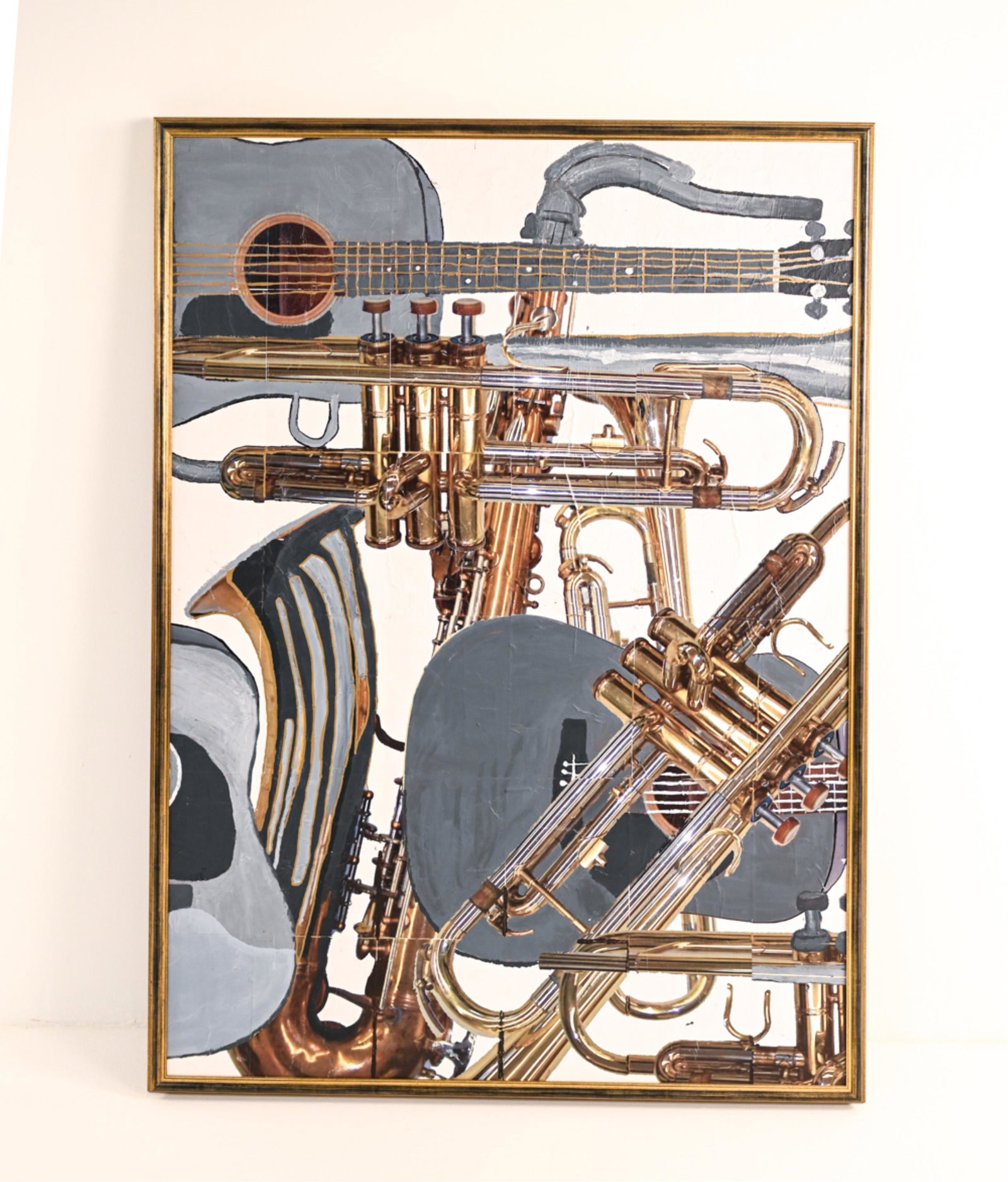 LARGE CONTEMPORARY MIXED MEDIA COLLAGE (1 of 17)