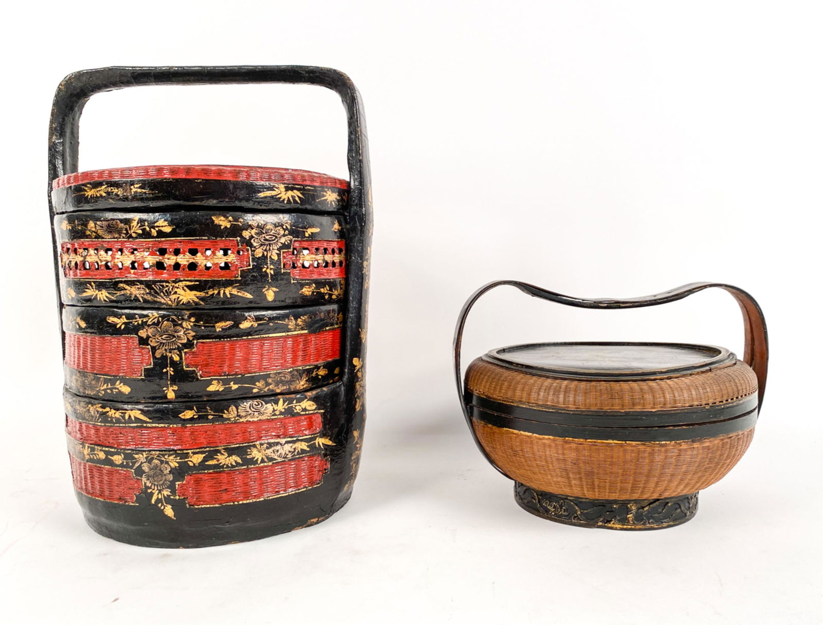 (2) ANTIQUE ASIAN MARITAL BASKETS (1 of 14)