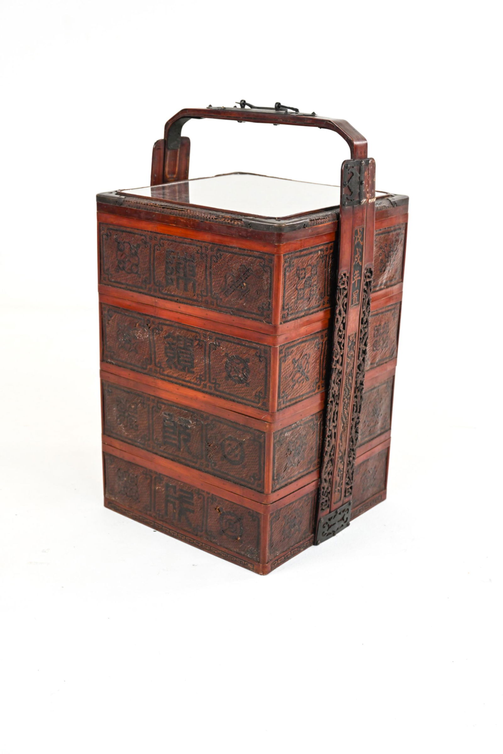 ANTIQUE 4-TIER CHINESE WEDDING BASKET (1 of 12)