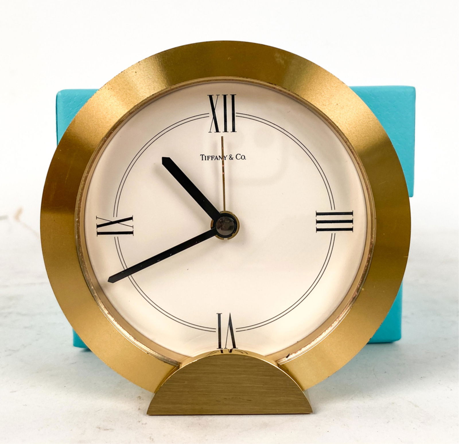 BRASS TIFFANY DESK CLOCK (1 of 10)