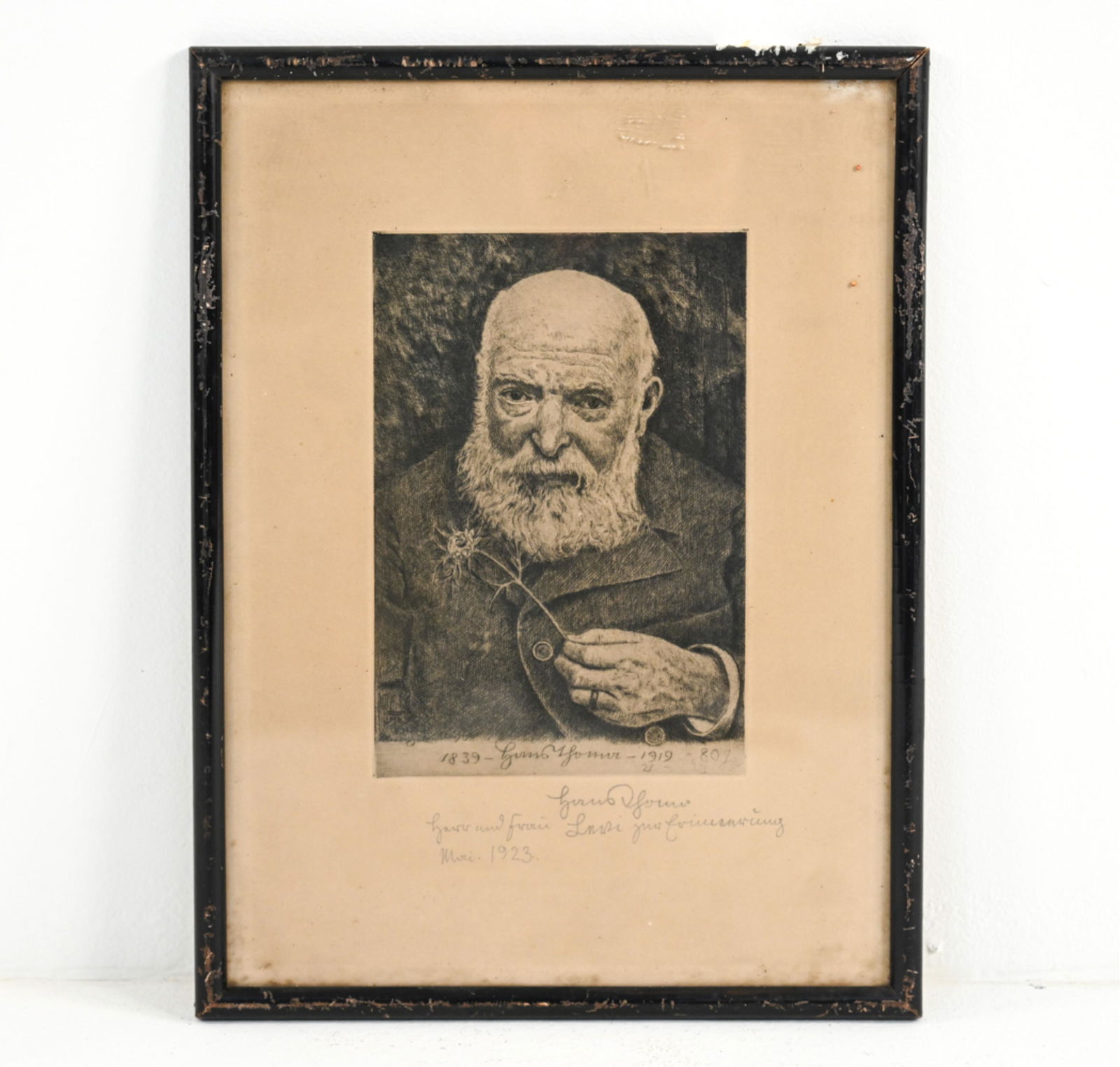 HANS THOMA GER. (1839-1924) SELF-PORTRAIT ETCHING (1 of 7)