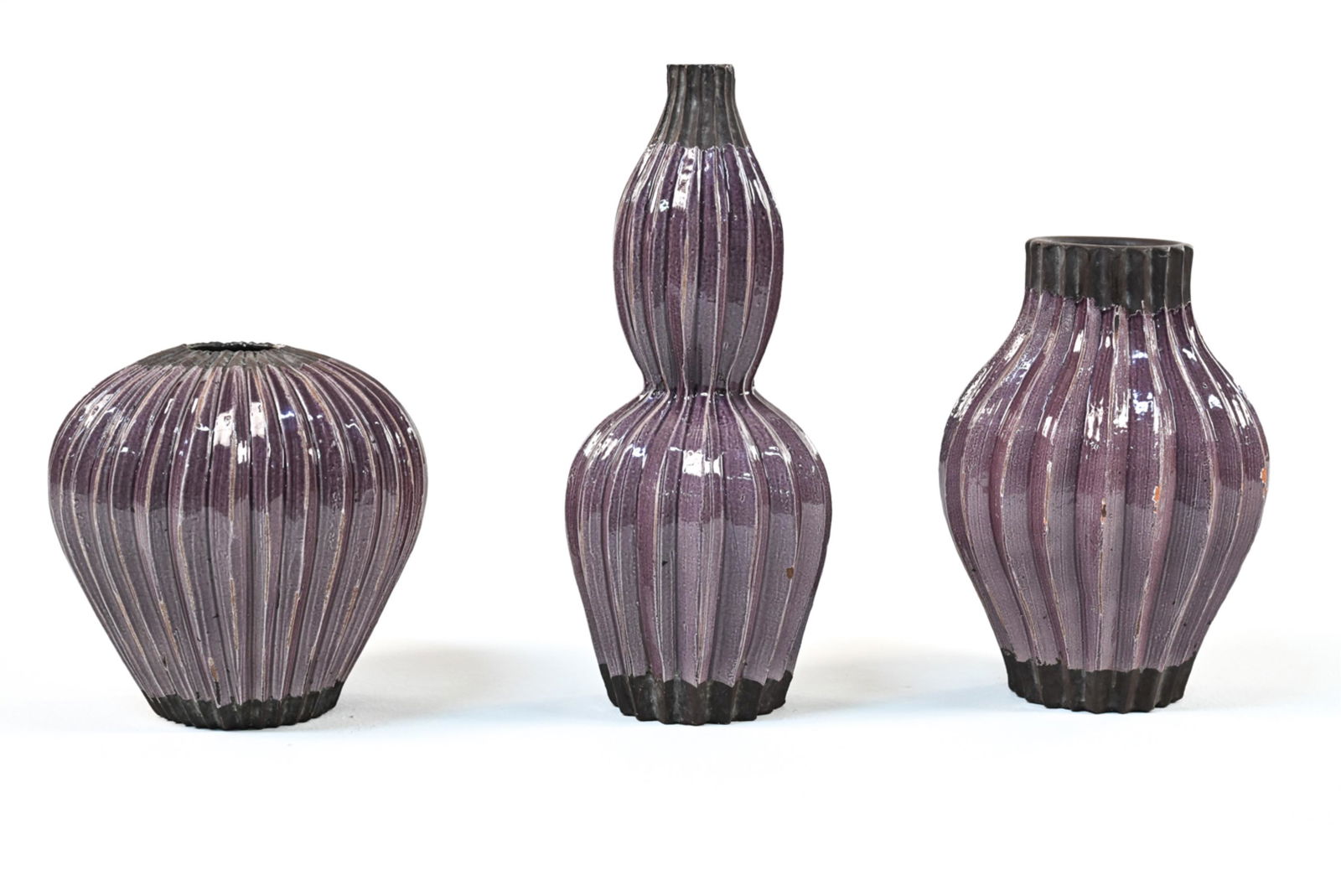 (3) CONTEMPORARY CERAMIC VASES (1 of 12)