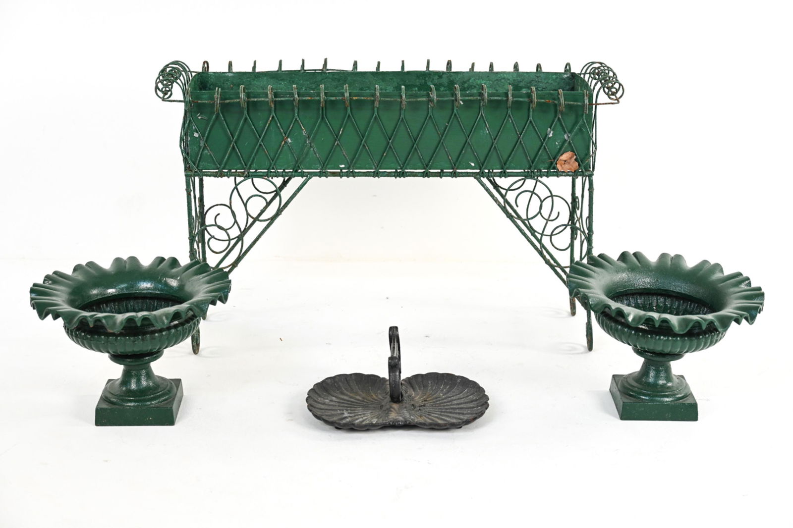 (4) ANTIQUE PLANTERS & GARDEN ACCESSORIES (1 of 11)