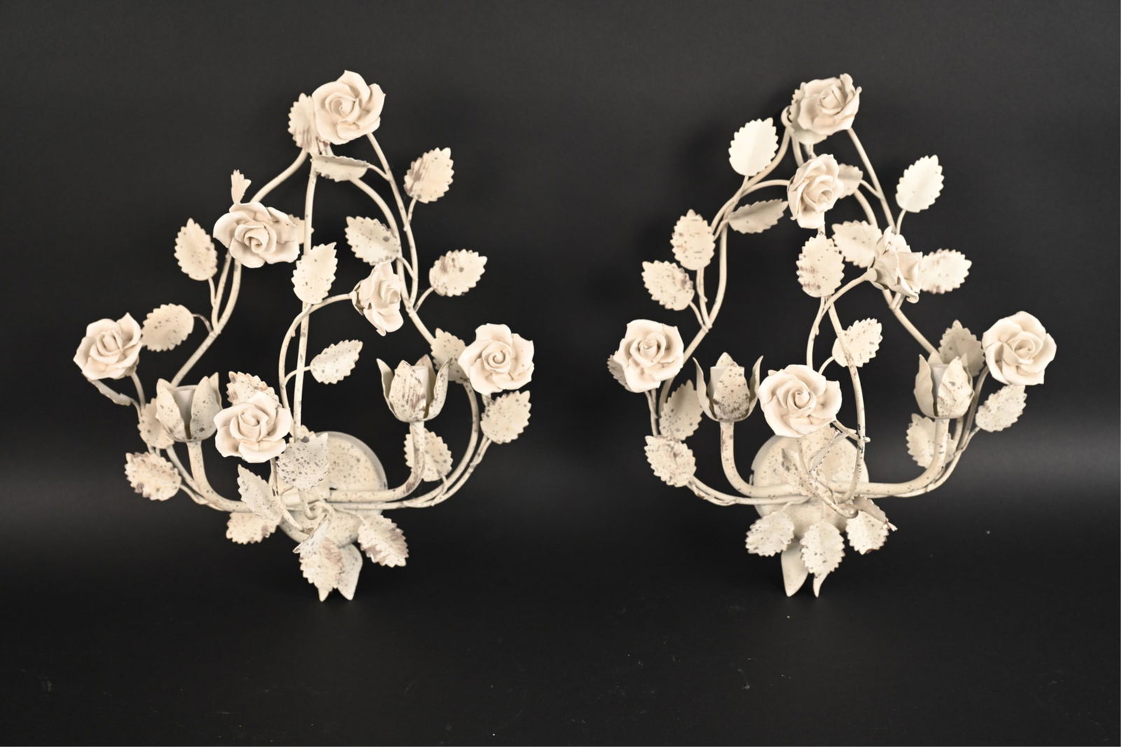 PAIR OF CONTEMPORARY ITALIAN TOLE WALL SCONCES (1 of 20)