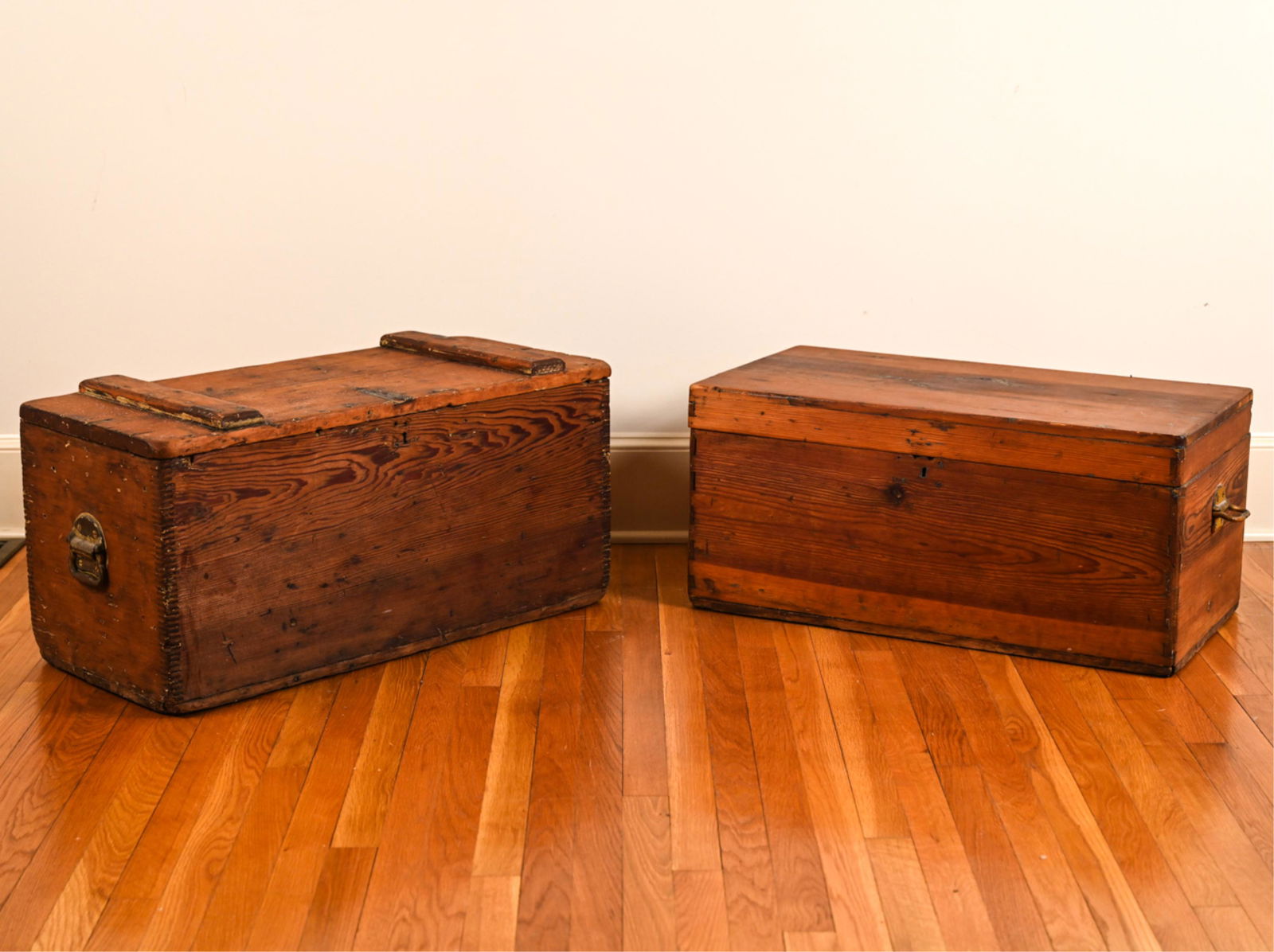 (2) ANTIQUE WOODEN CHESTS (1 of 11)