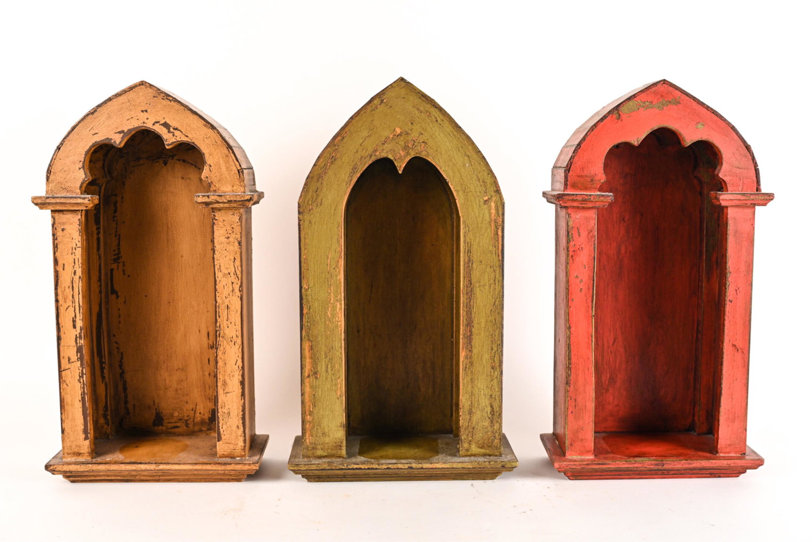 (3) PAINTED WOODEN SHELVES (1 of 7)