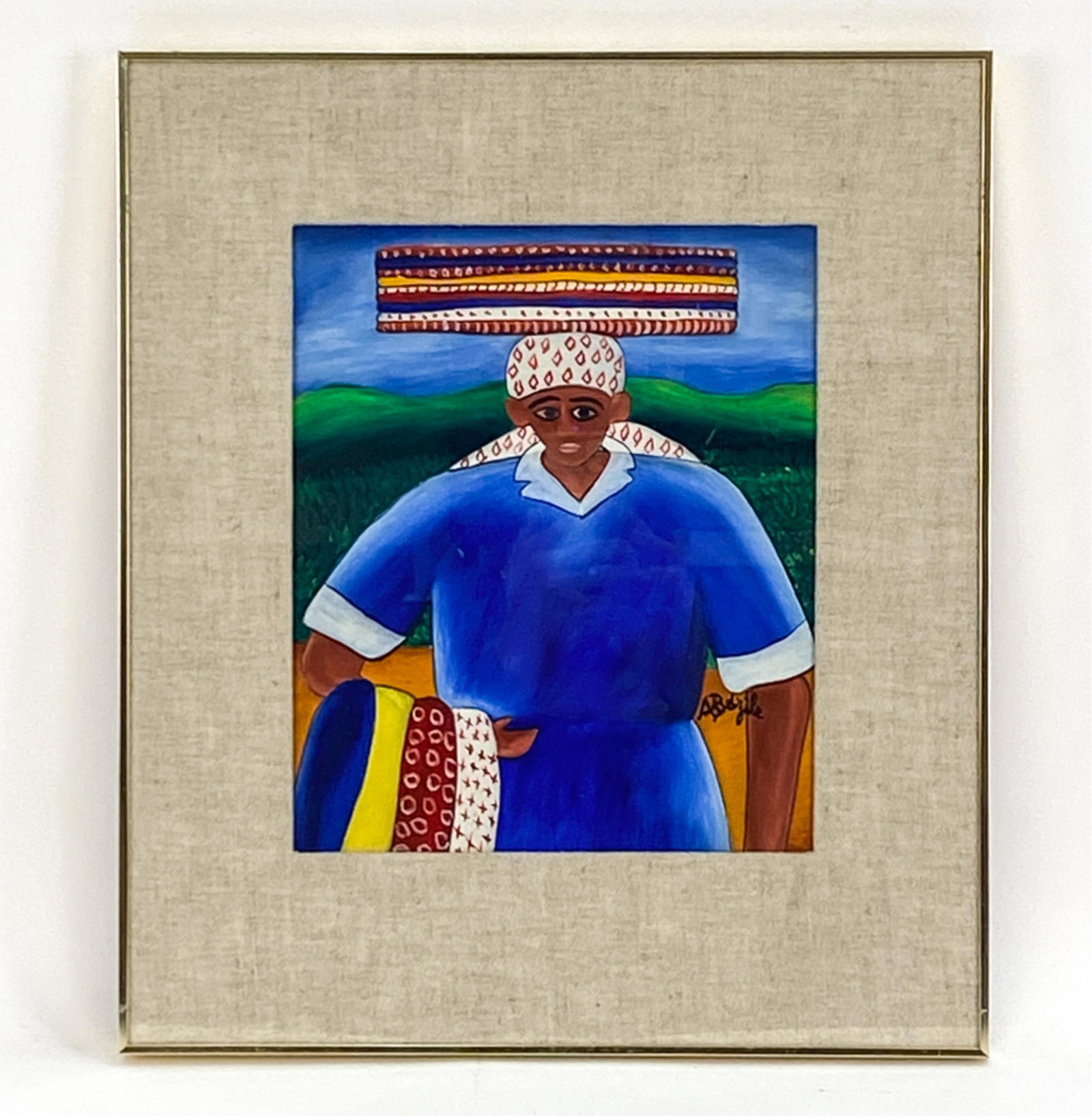 ALBEROI BAZILE, HAITIAN (1920-2005) GOUACHE (1 of 6)