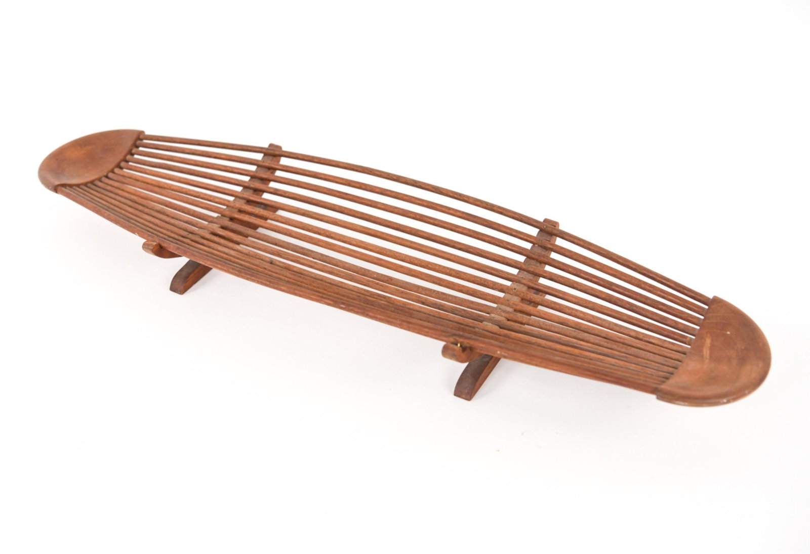 DANISH TEAK WOOD DOWEL BOWL (1 of 10)