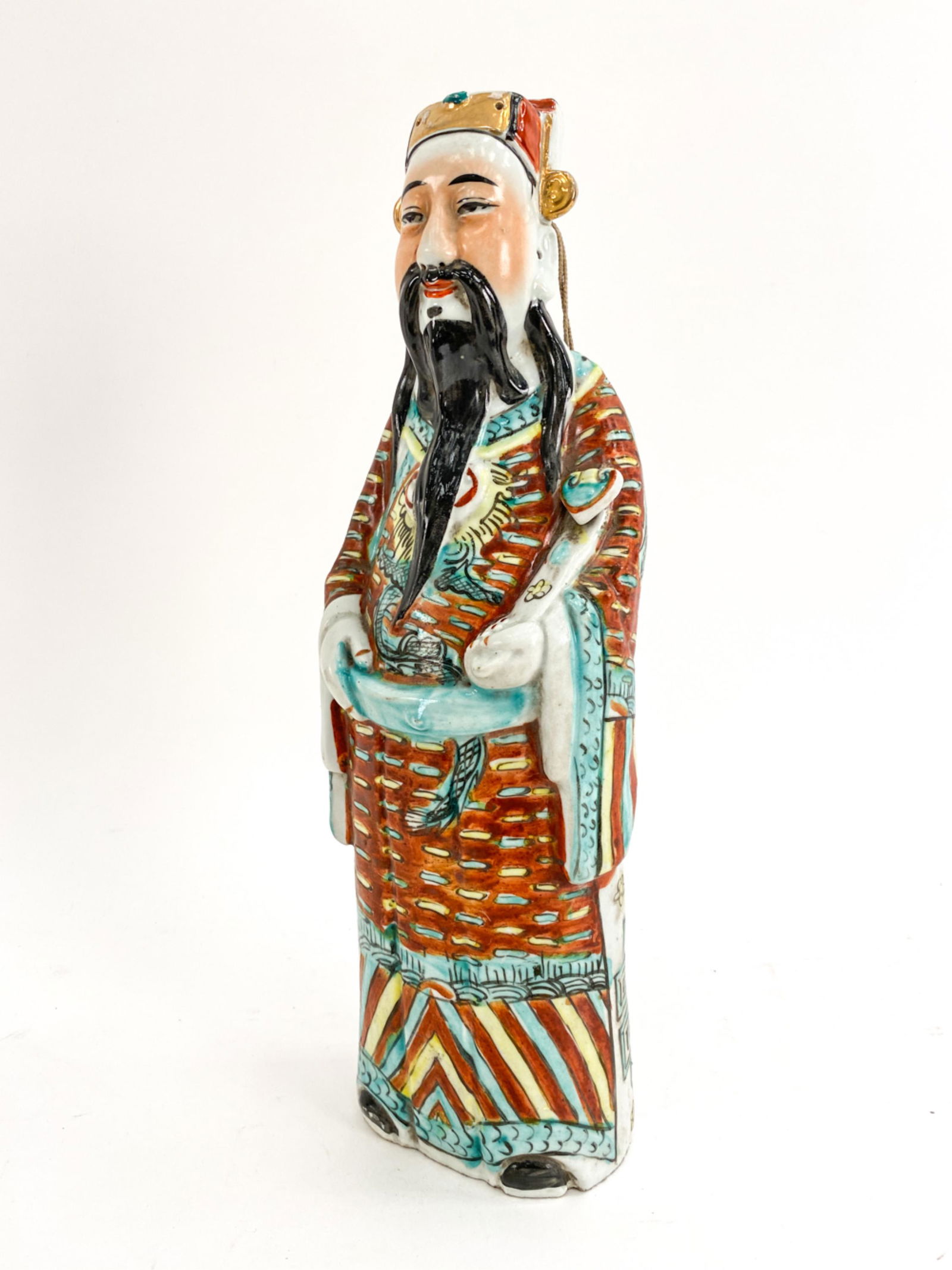 CHINESE PORCELAIN TAOIST FIGURE (1 of 9)