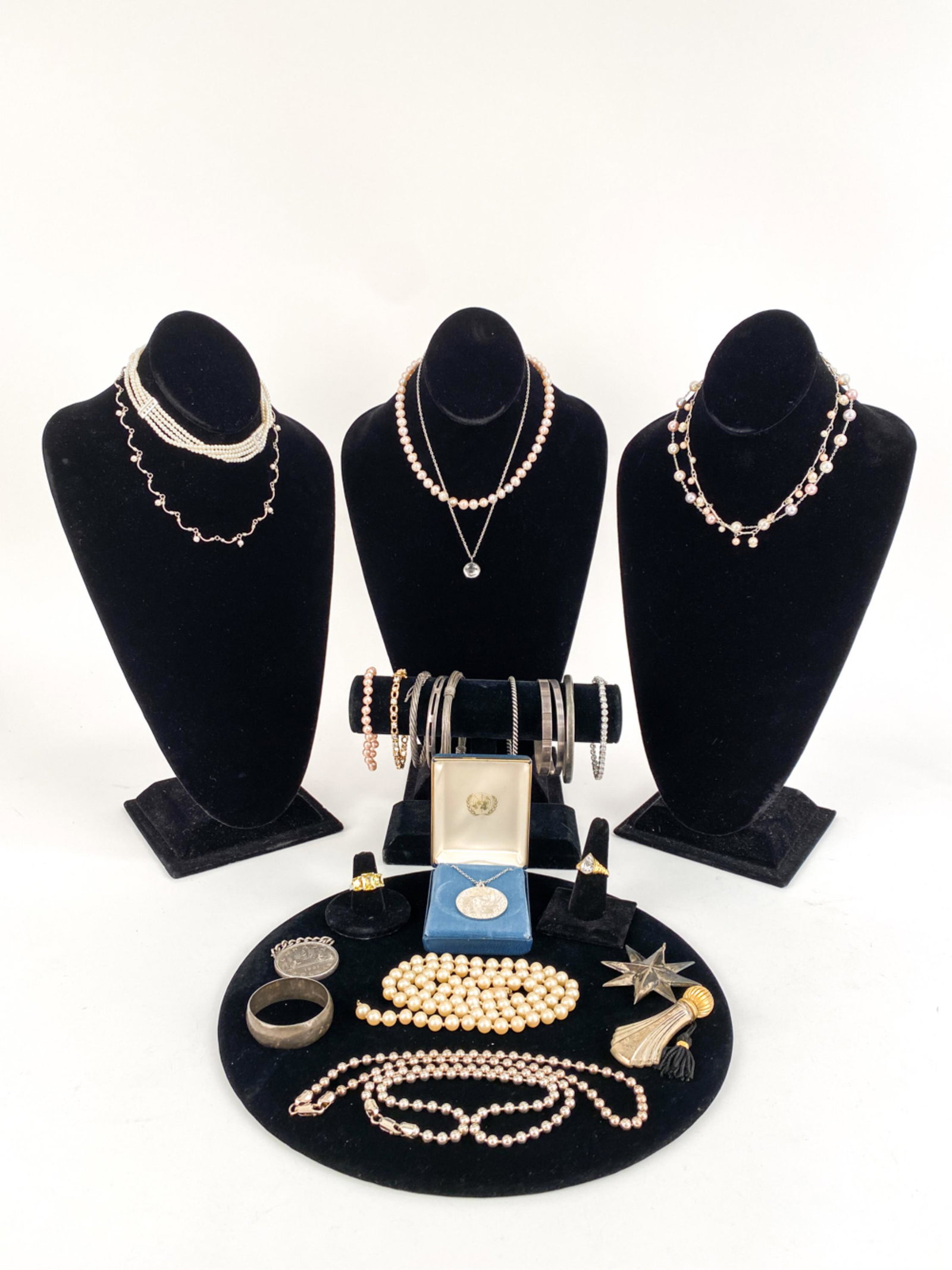 JEWELRY INCLUDING STERLING SILVER & PEARLS (1 of 20)