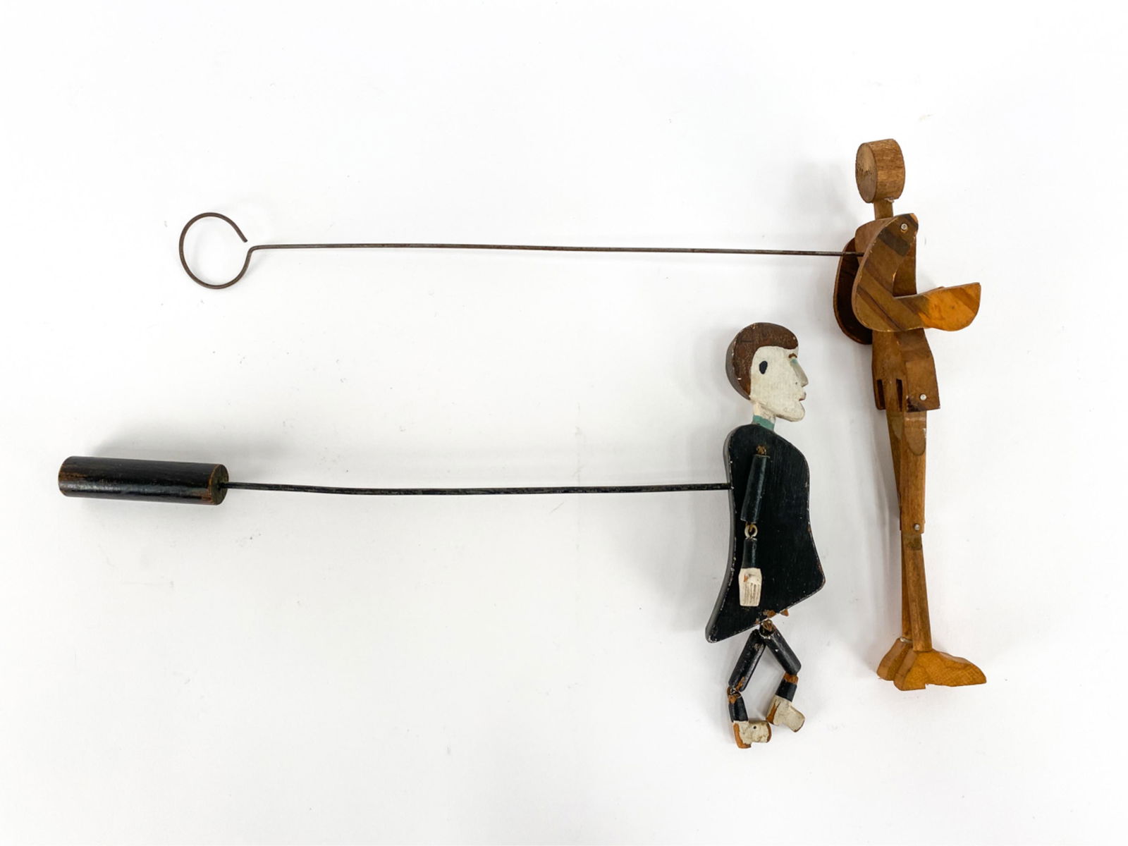 EARLY FOLK ART PRIMITIVE WHIRLIGIG + FIGURE (1 of 5)