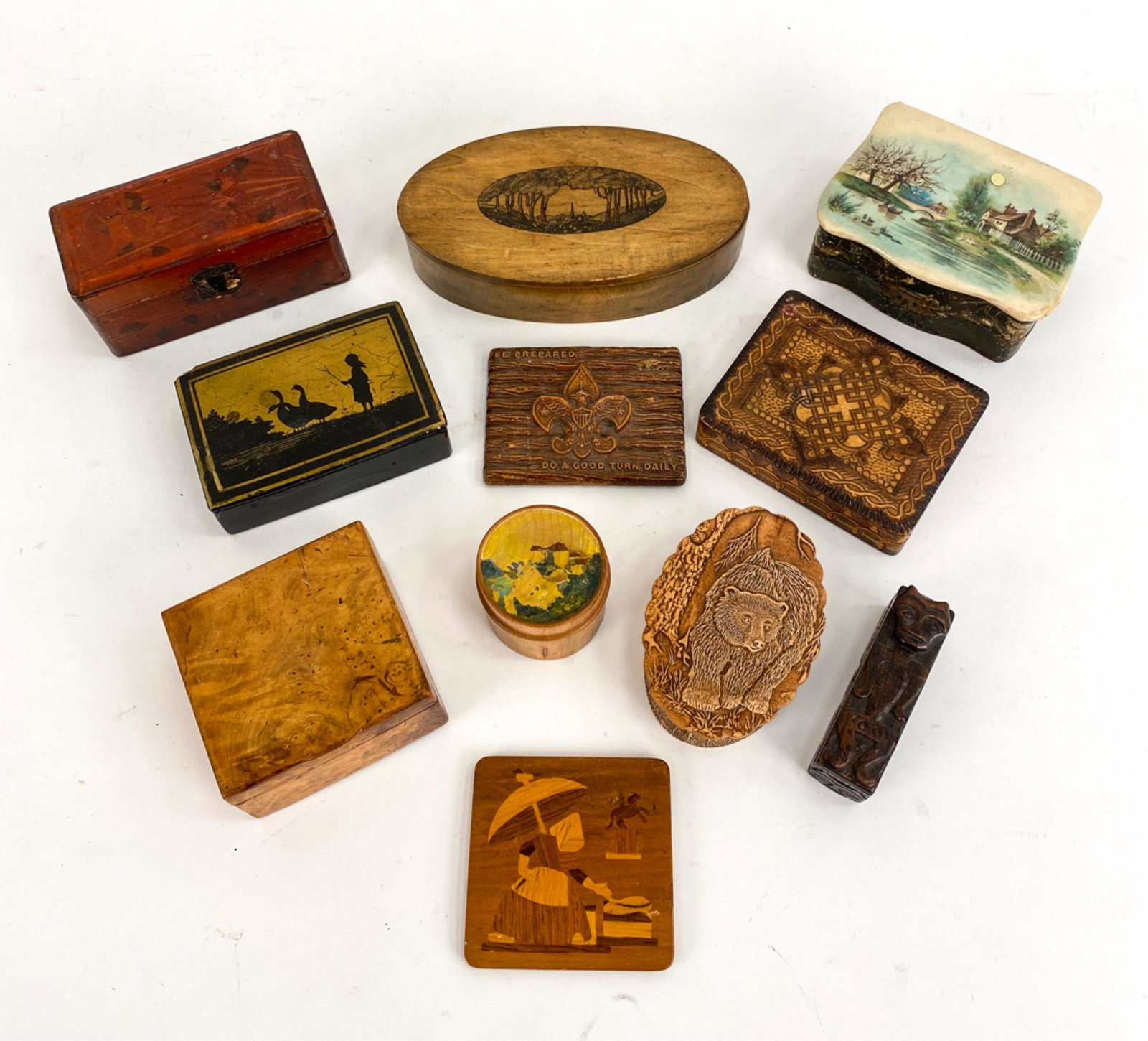 GROUPING OF VINTAGE BOXES, CONTAINERS, ETC. (1 of 13)