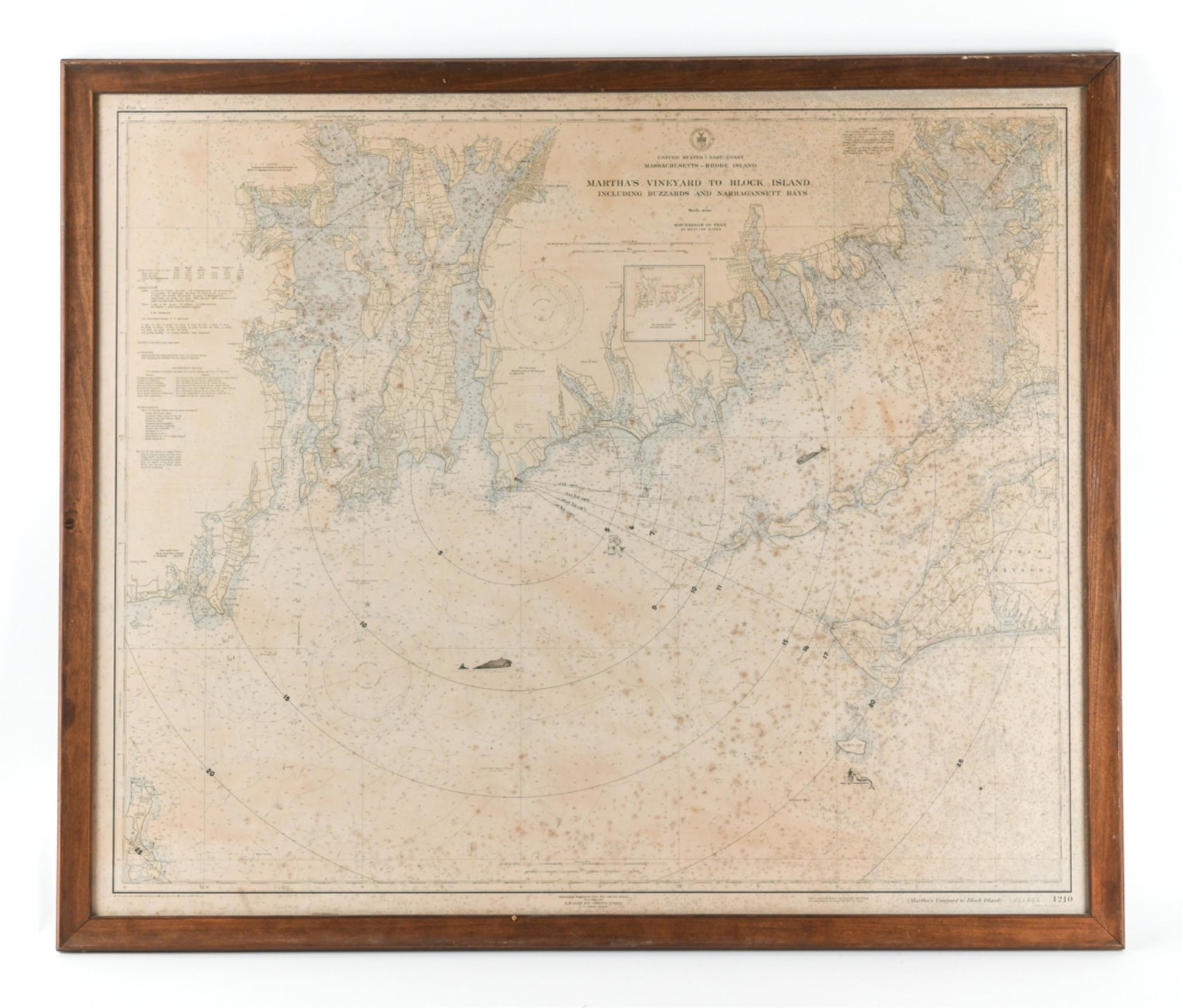 1943 COAST GUARD MAP MARTHAS VINEYARD BLOCK ISLAND (1 of 11)