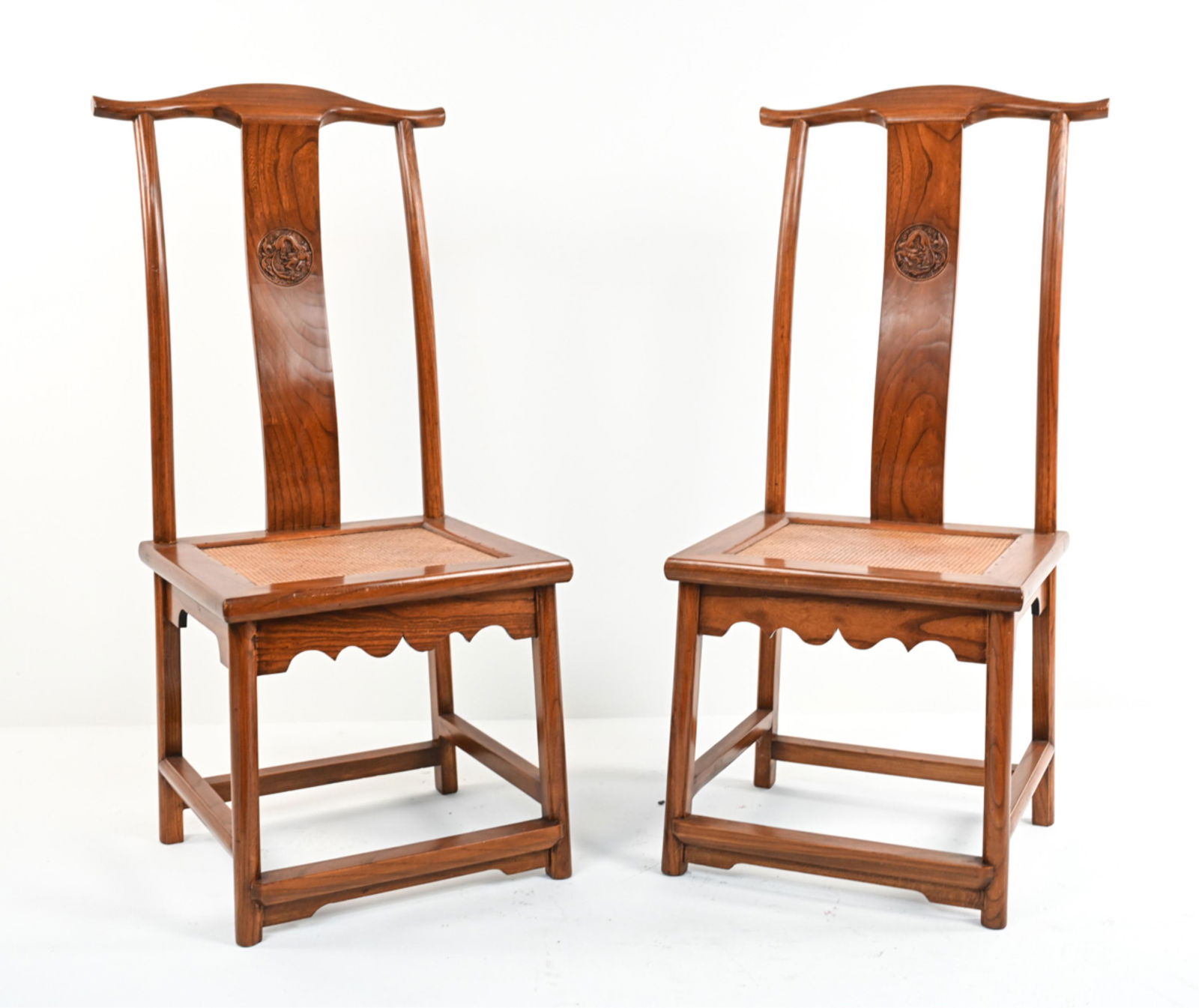 PAIR OF CHINESE YOKEBACK SIDE CHAIRS (1 of 16)