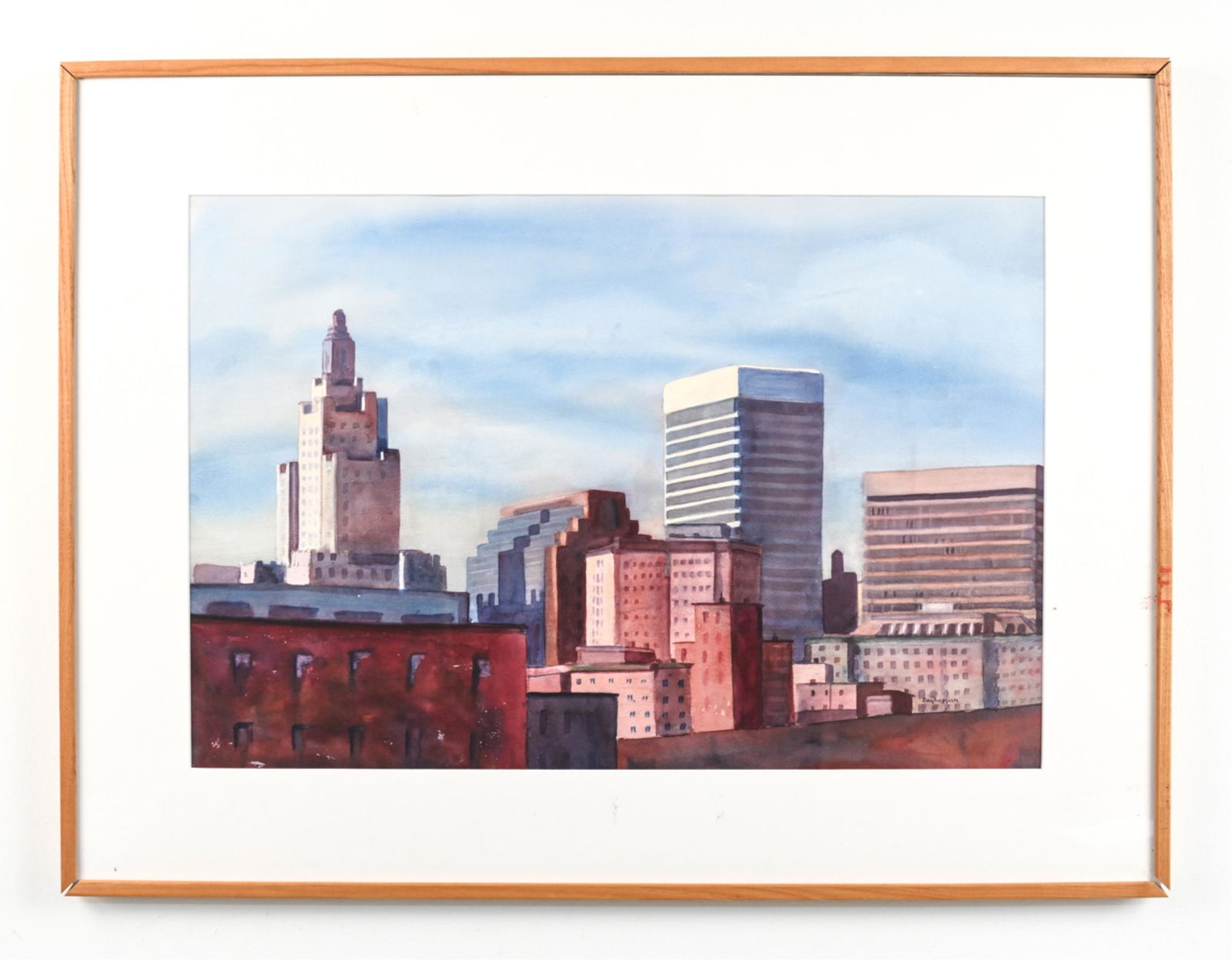 JOAN BOGHOSSIAN (1932-2021) WATERCOLOR CITYSCAPE (1 of 16)